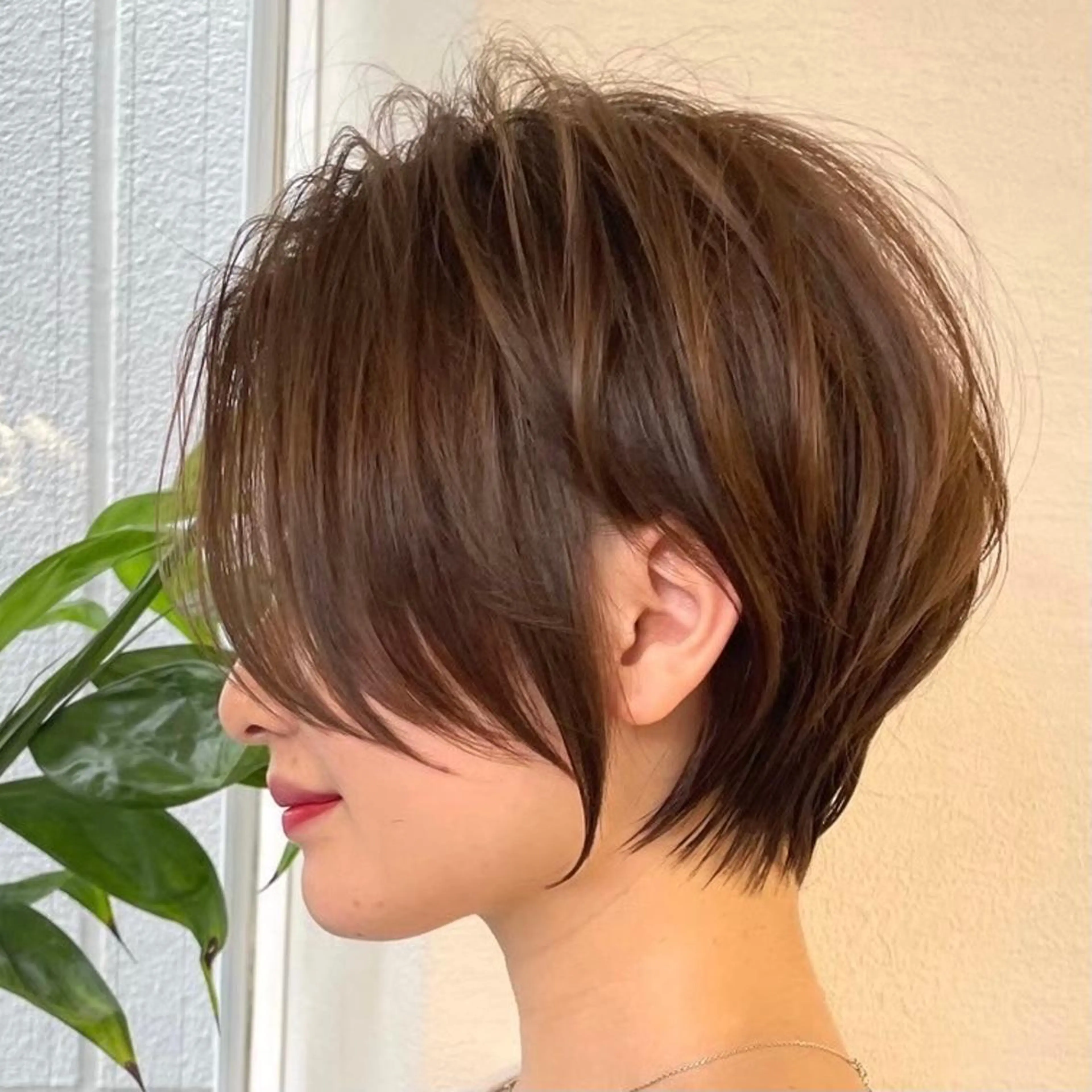 ショート カラー ハイライトカラー ハイライト 似合わせカット ショートヘア トリートメント 縮毛/レイヤー 韓国/橋口のヘアスタイル