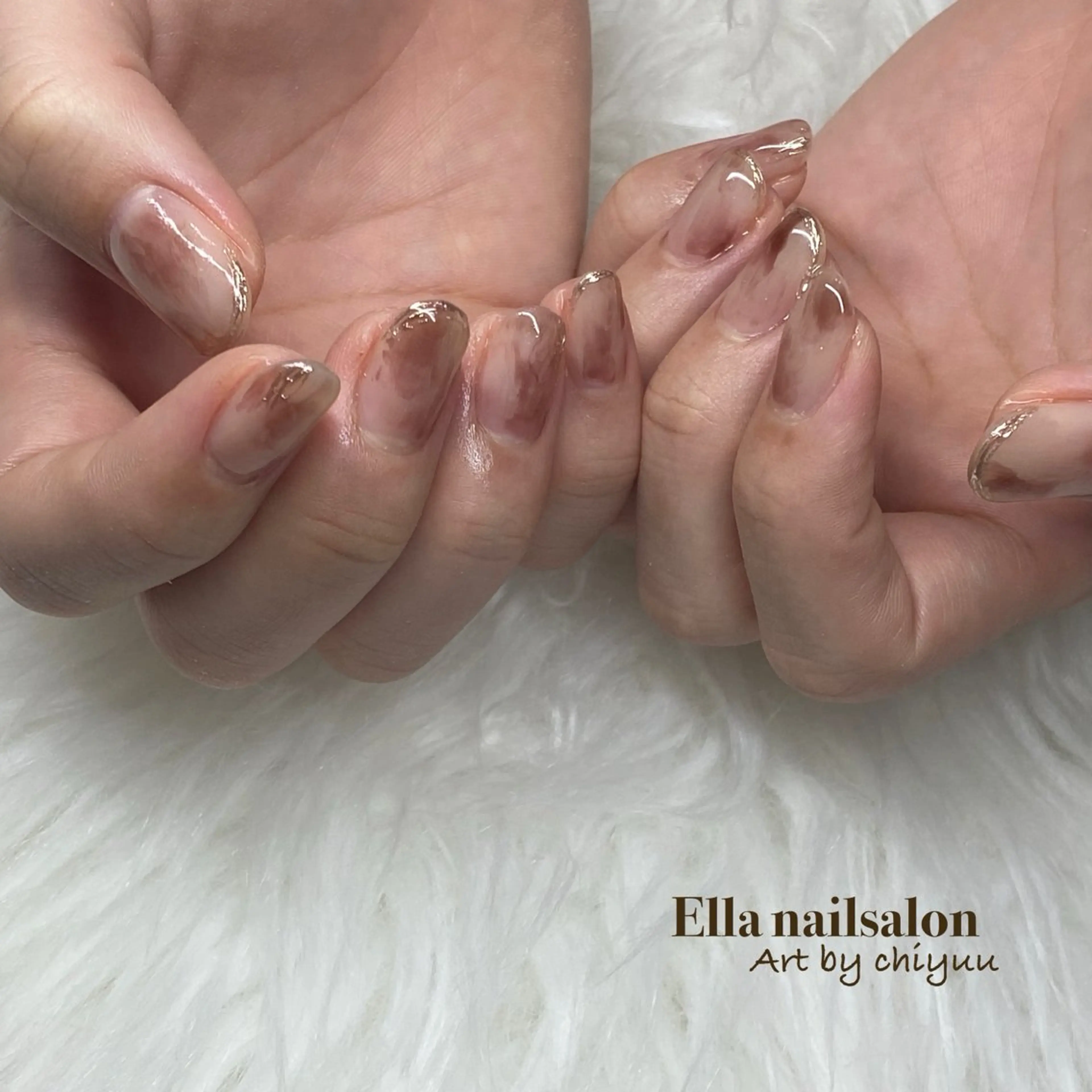 オシャレなニュアンスart✨ベースはパラジェルを使用します𖤐 ̖́-の写真