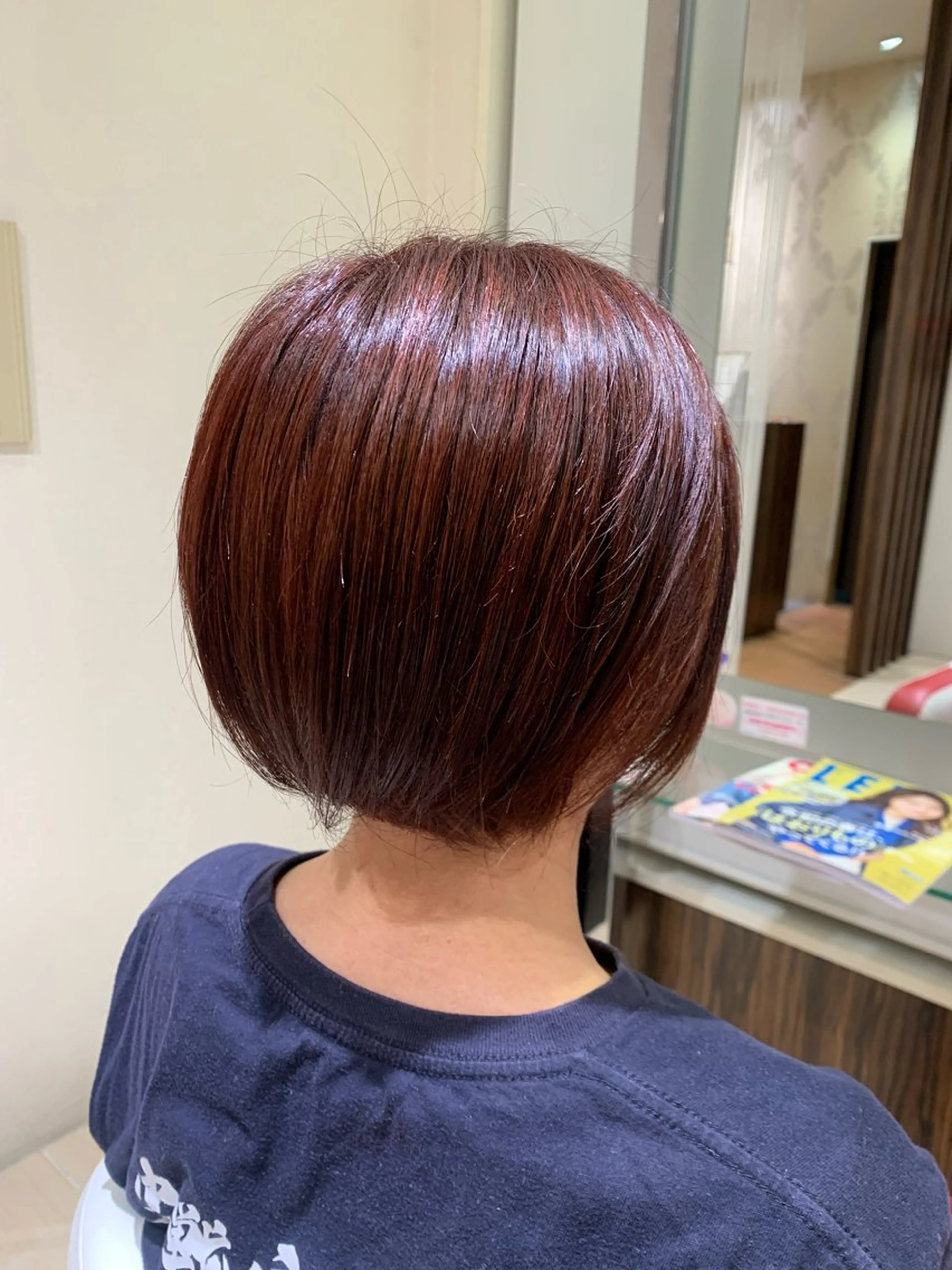 ショート カラー レッドカラー Earth  水沢店 平栗　優佳のヘアスタイル