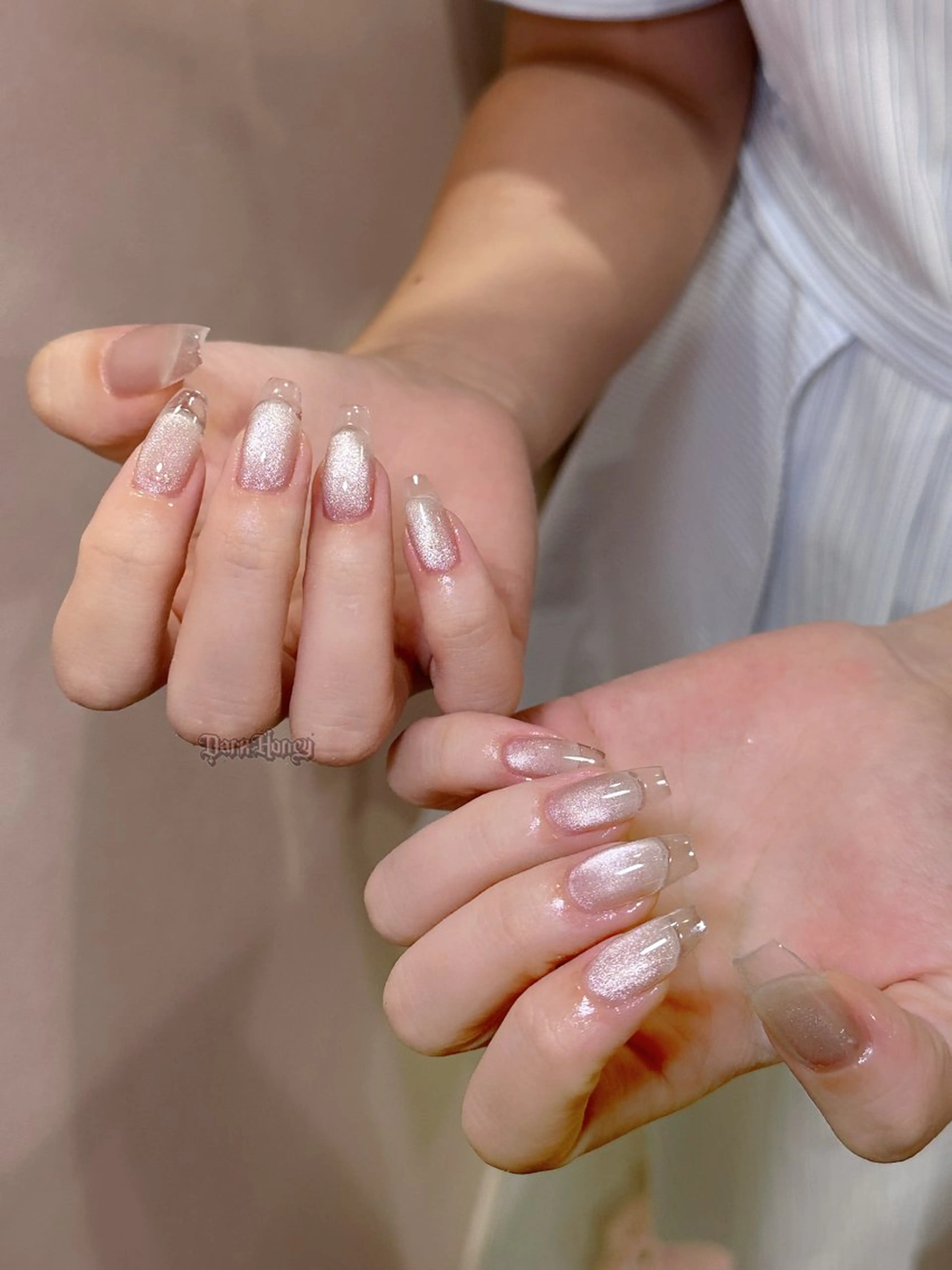 ネイル フレンチネイル ジェルネイル マグネットネイル シンプルネイル ハンドネイル ハンドケア DarkHoney 池袋店のネイルデザイン