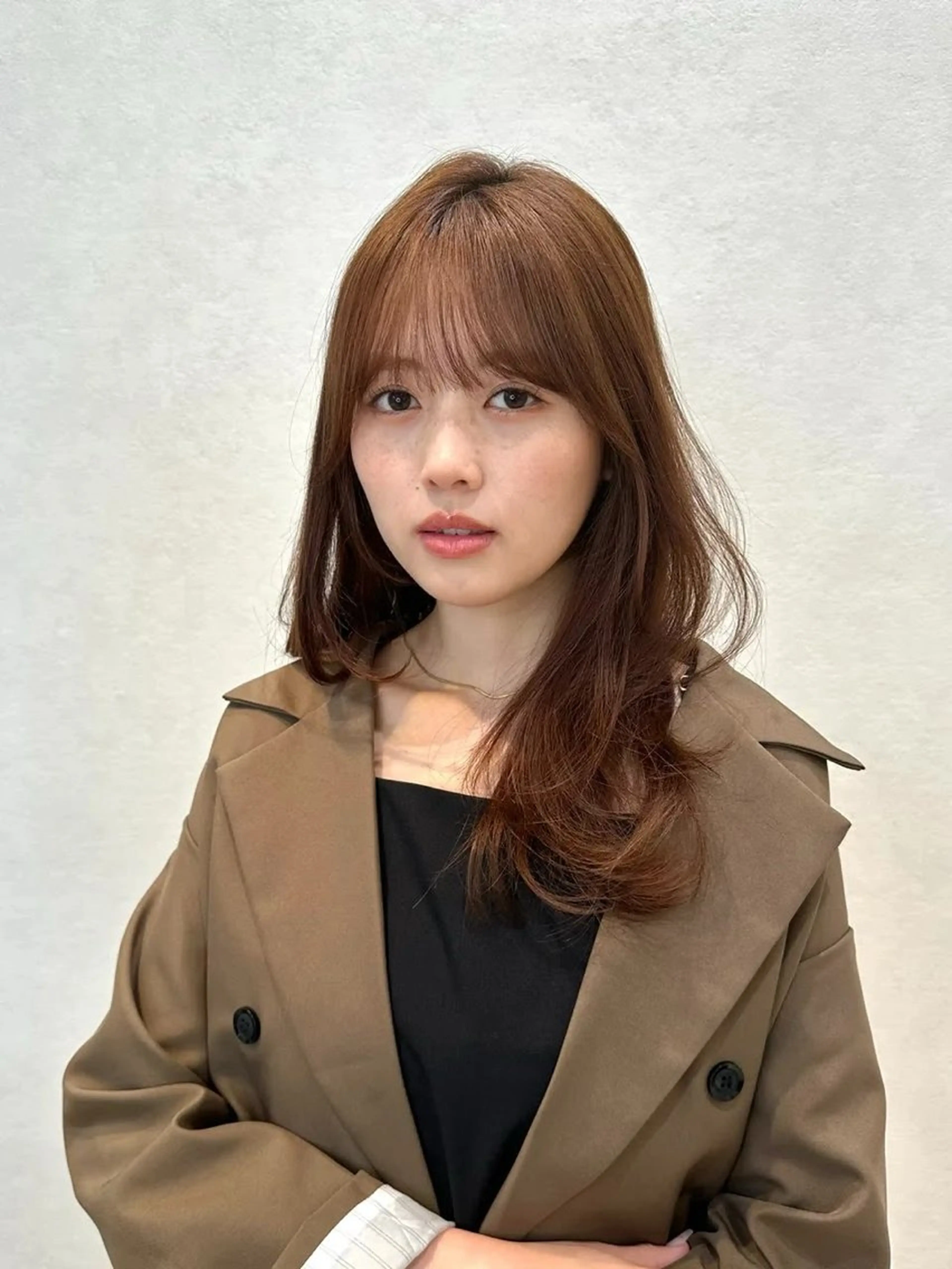セミロング カラー パーマ カット トリートメント ヘッドスパ kazuki【顔周り ×レイヤーカット】のヘアスタイル