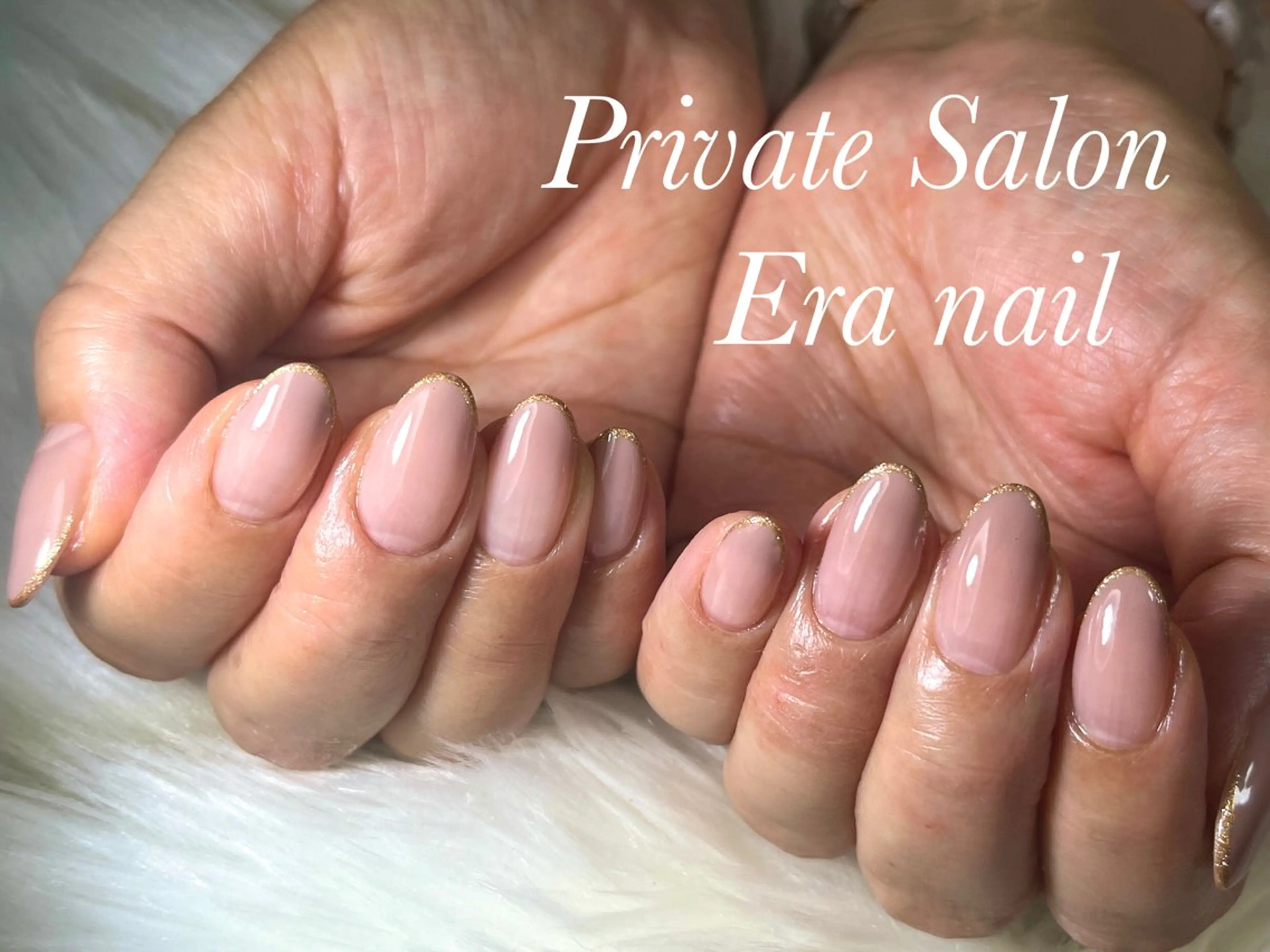 ネイル フレンチネイル グラデーション ラメ(グリッター) Era nailのネイルデザイン