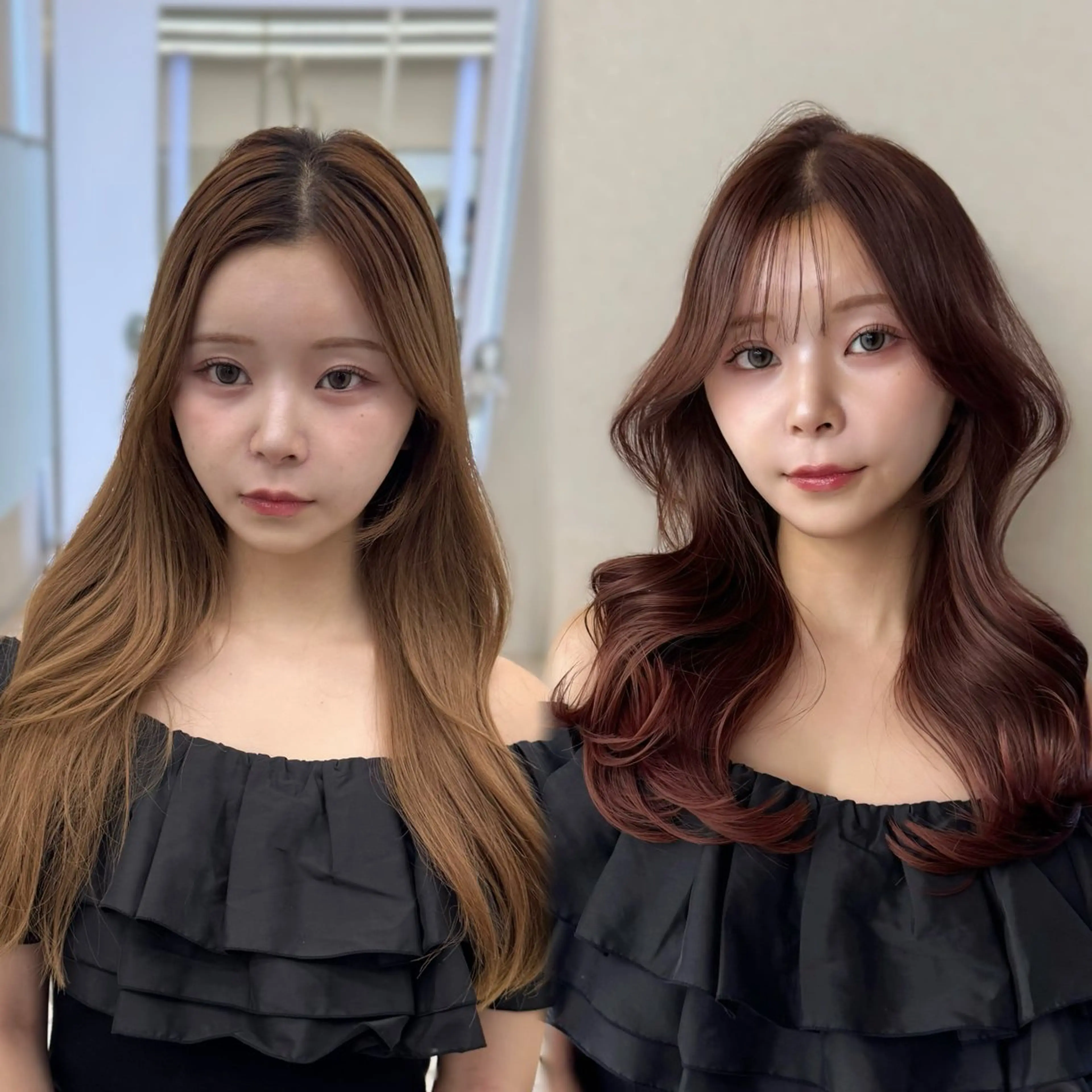 セミロング カラー カット ヘアカラー トリートメント COA GINZA 空也/前髪/顔まわりのヘアスタイル