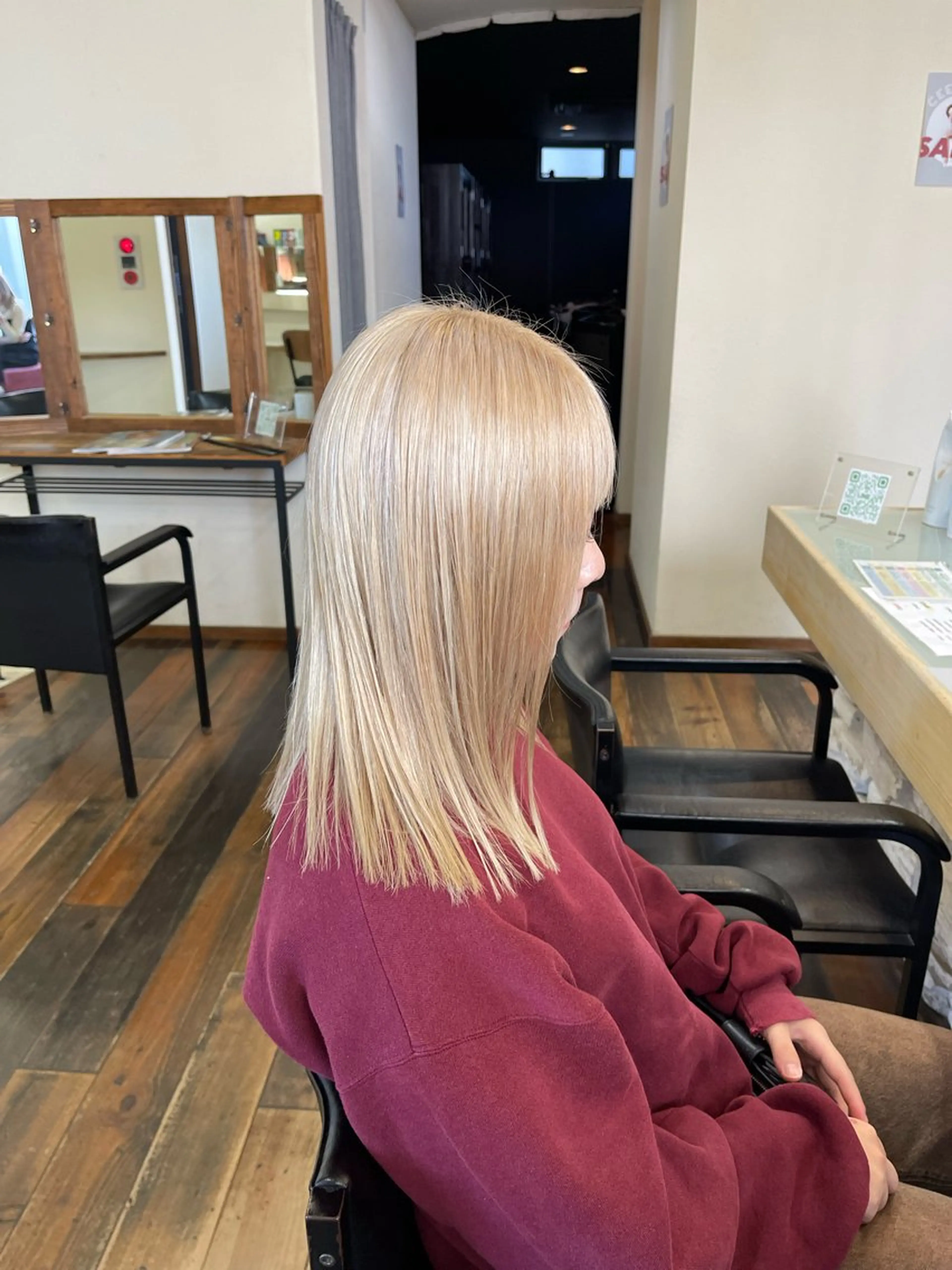 セミロング 梶原 真帆のヘアスタイル