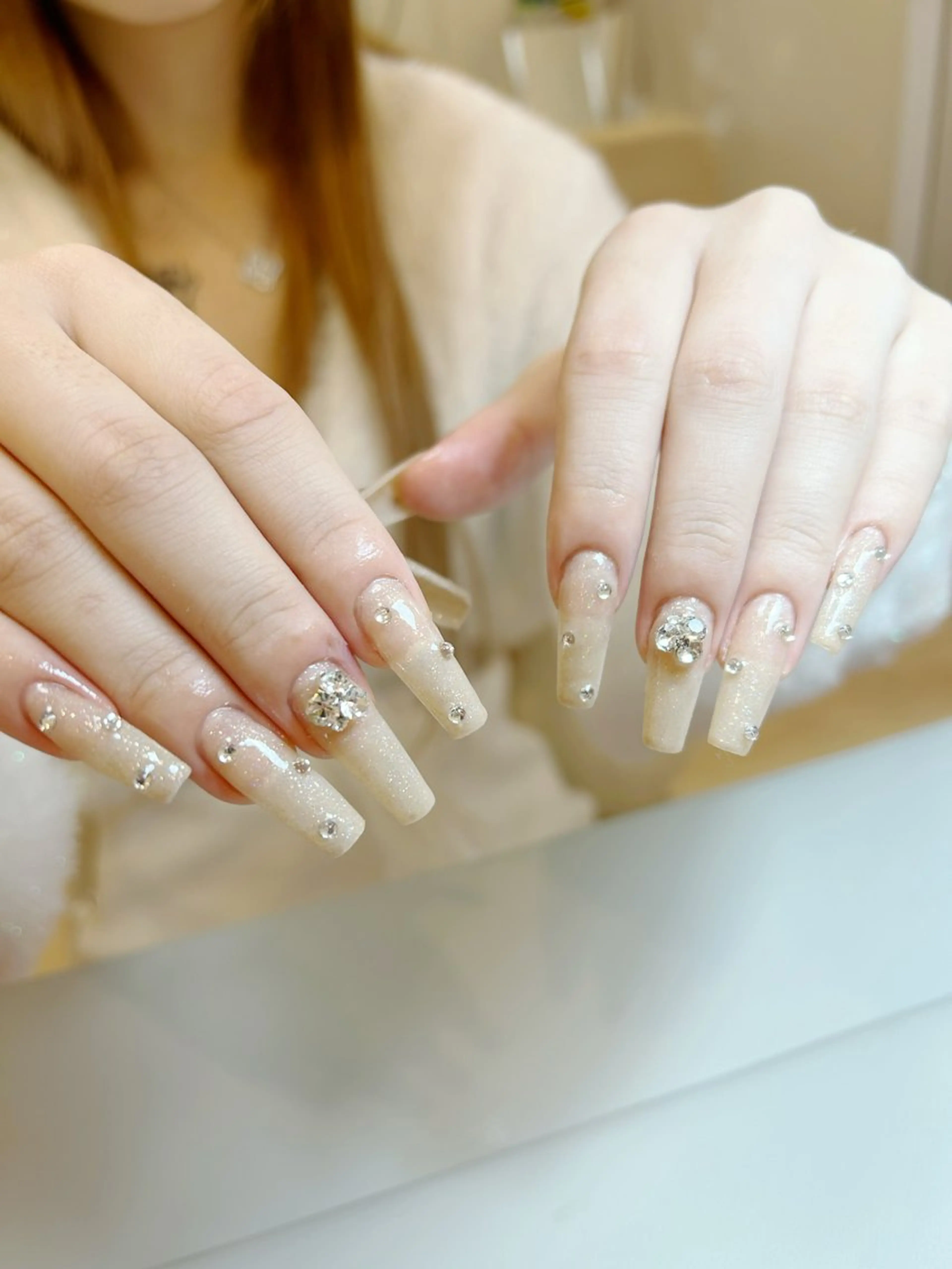 ロング 🌟桜beauty 🌟プロ ネイリストのネイルデザイン