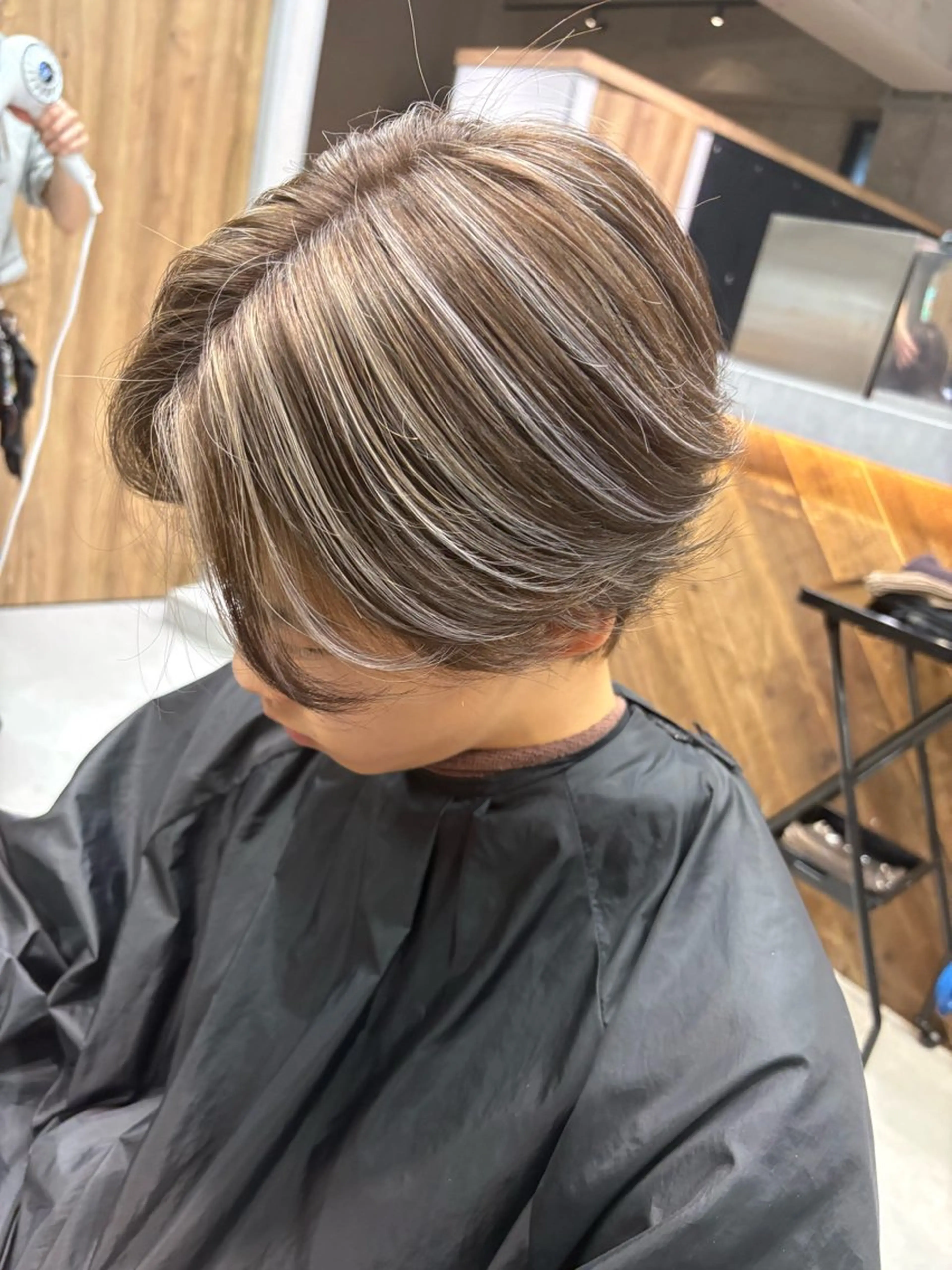 ショート カラー メンズ ヘアカラー ♡ハイライトカラー shinri♡のヘアスタイル