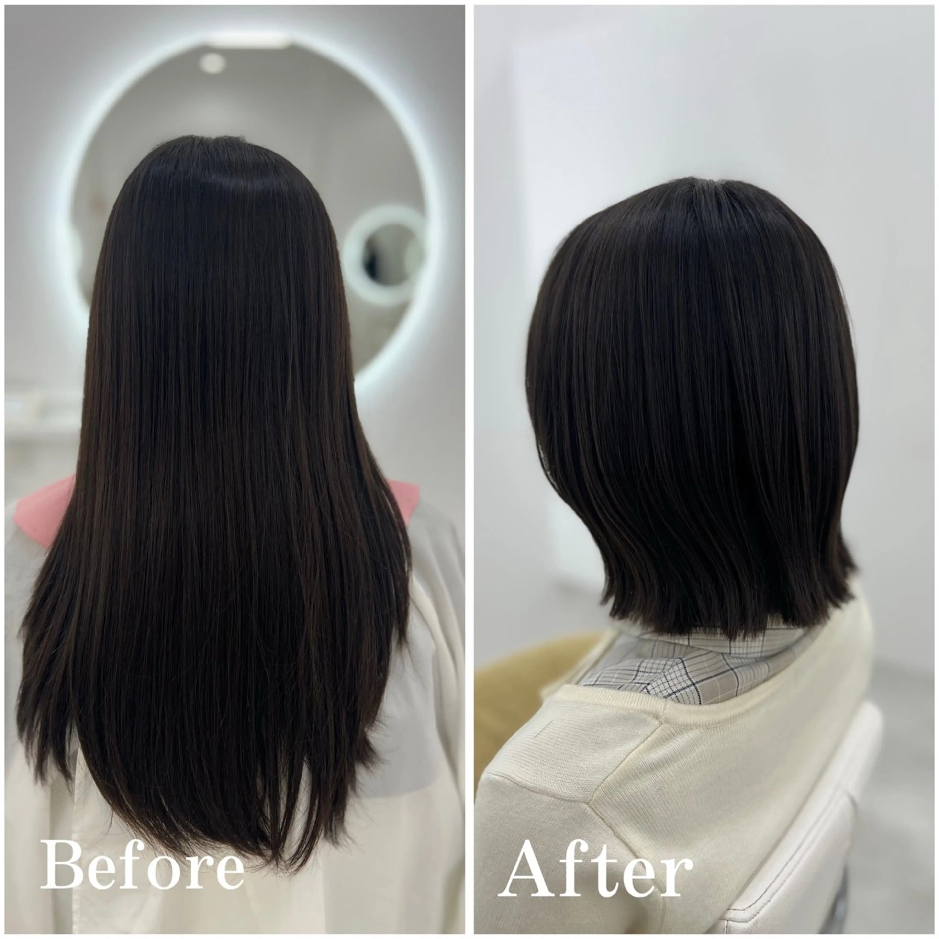 ミディアム カット ヘアカラー トリートメント ✄﻿aini天王寺 ✄﻿ゆ乃のヘアスタイル