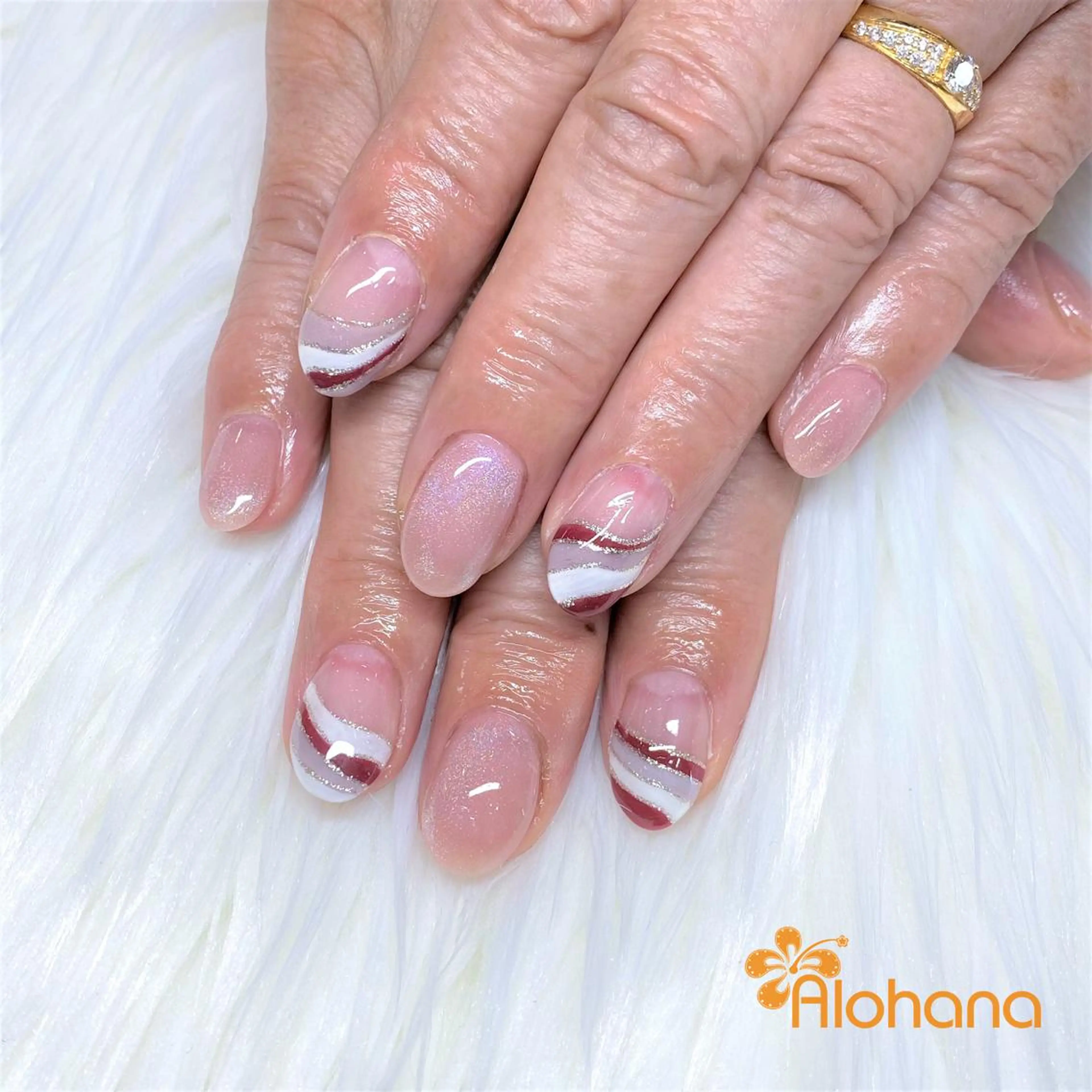 ネイル フレンチネイル ハンドネイル Alohana Minaのネイルデザイン