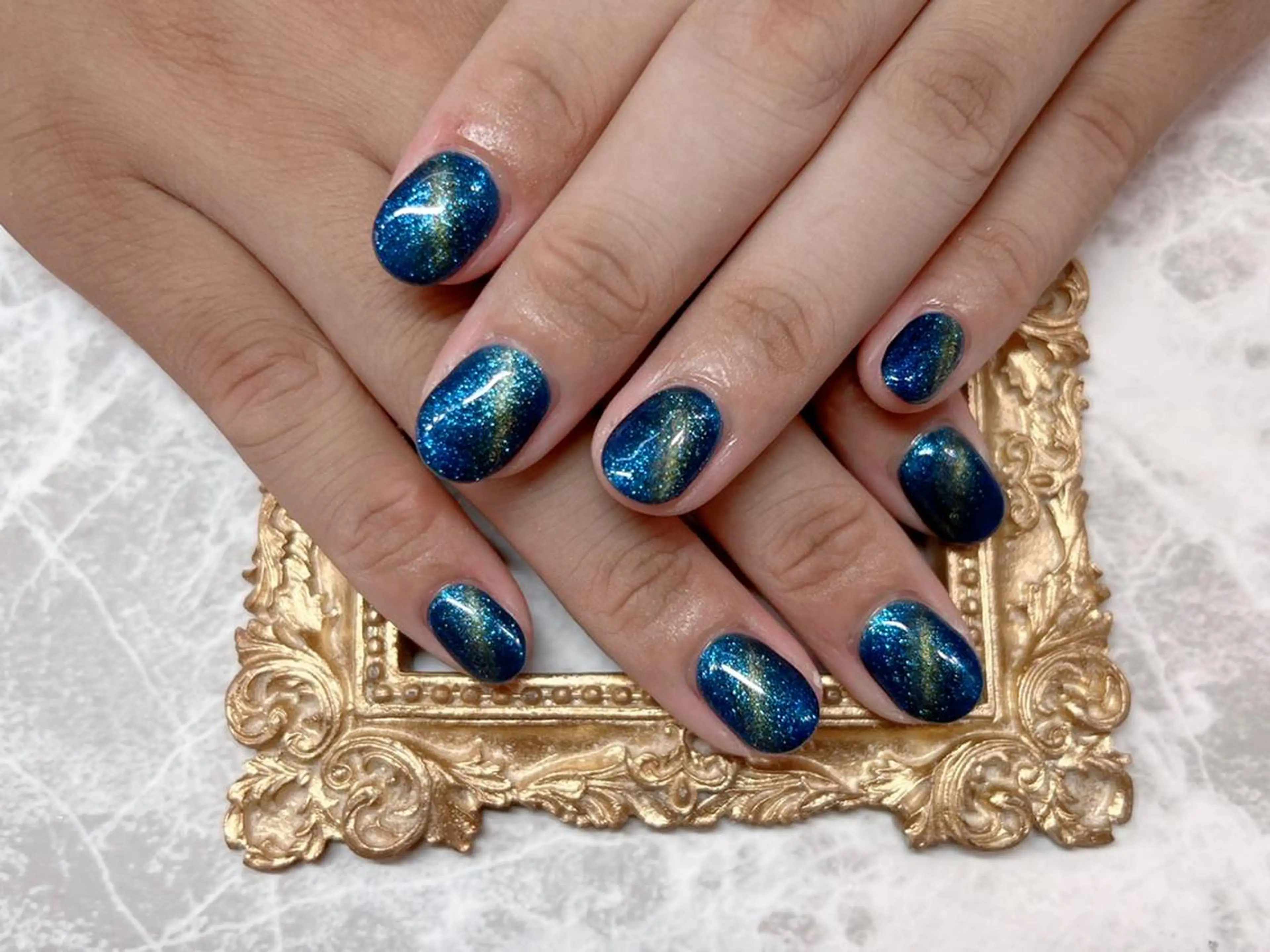 ネイル ハンドネイル マジック ミラーのネイルデザイン