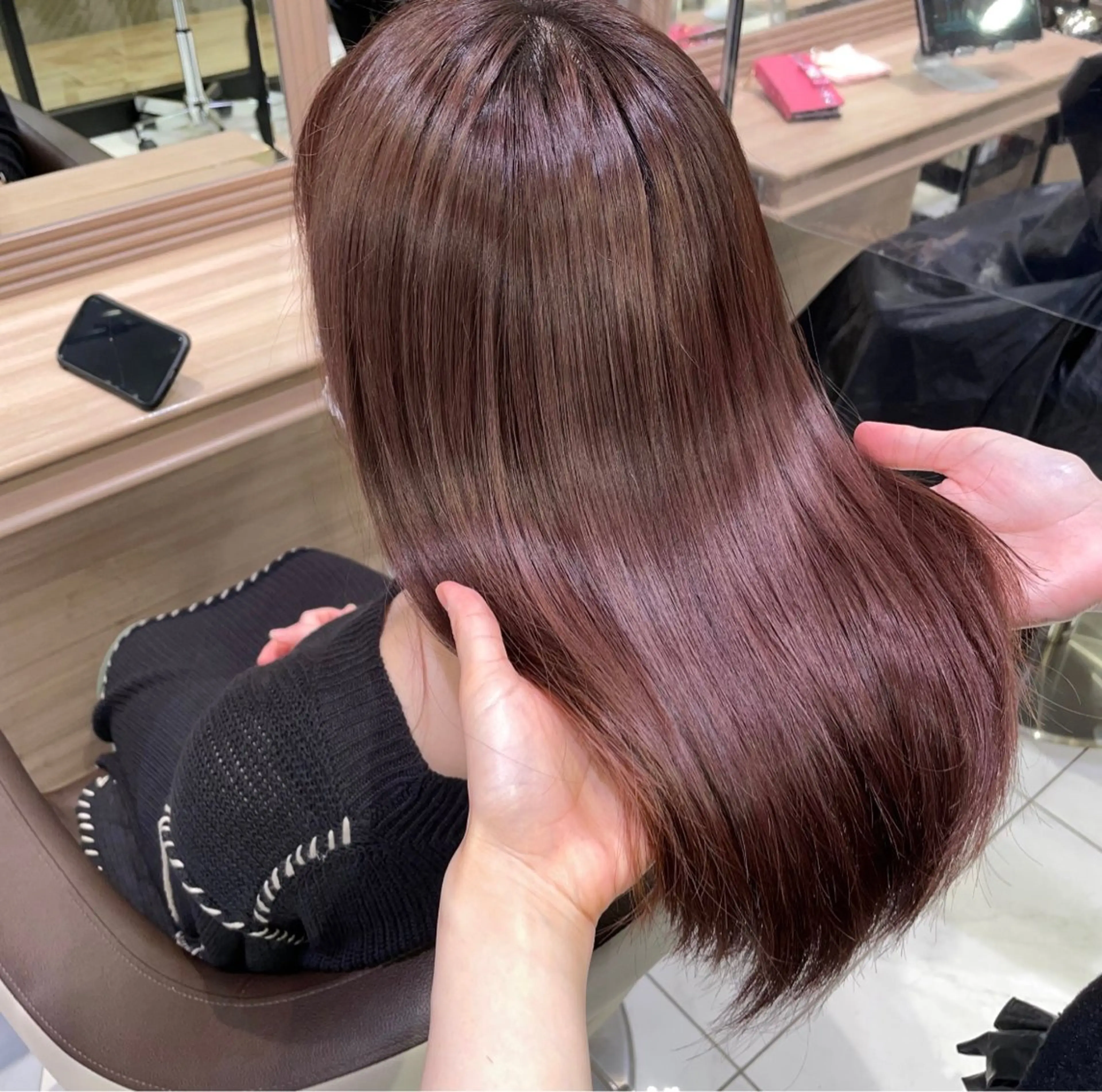 髪質改善トリートメント+ケアカラーの写真