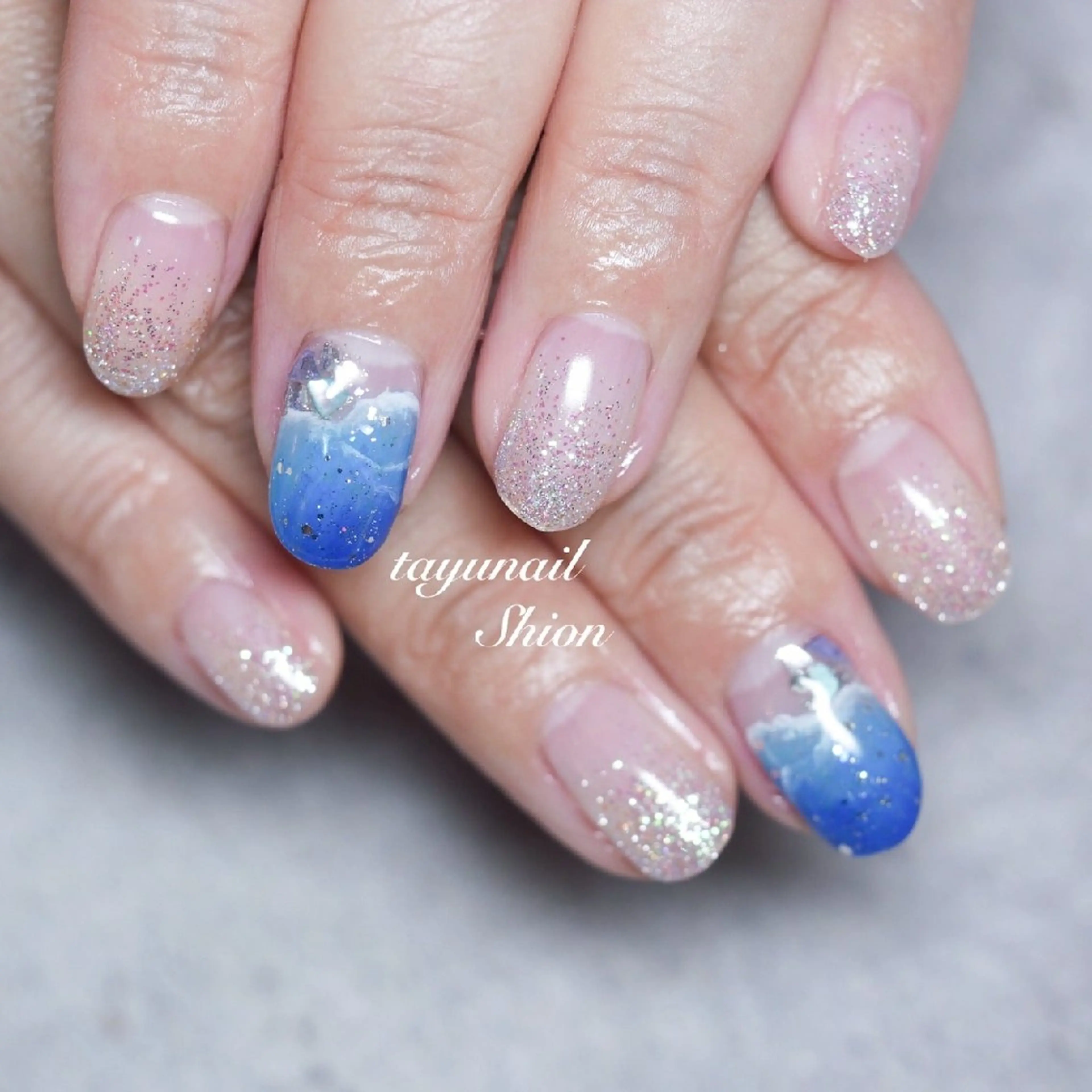ネイル ジェルネイル キラキラネイル パラジェル ネイルサロン 【たゆnail】のネイルデザイン