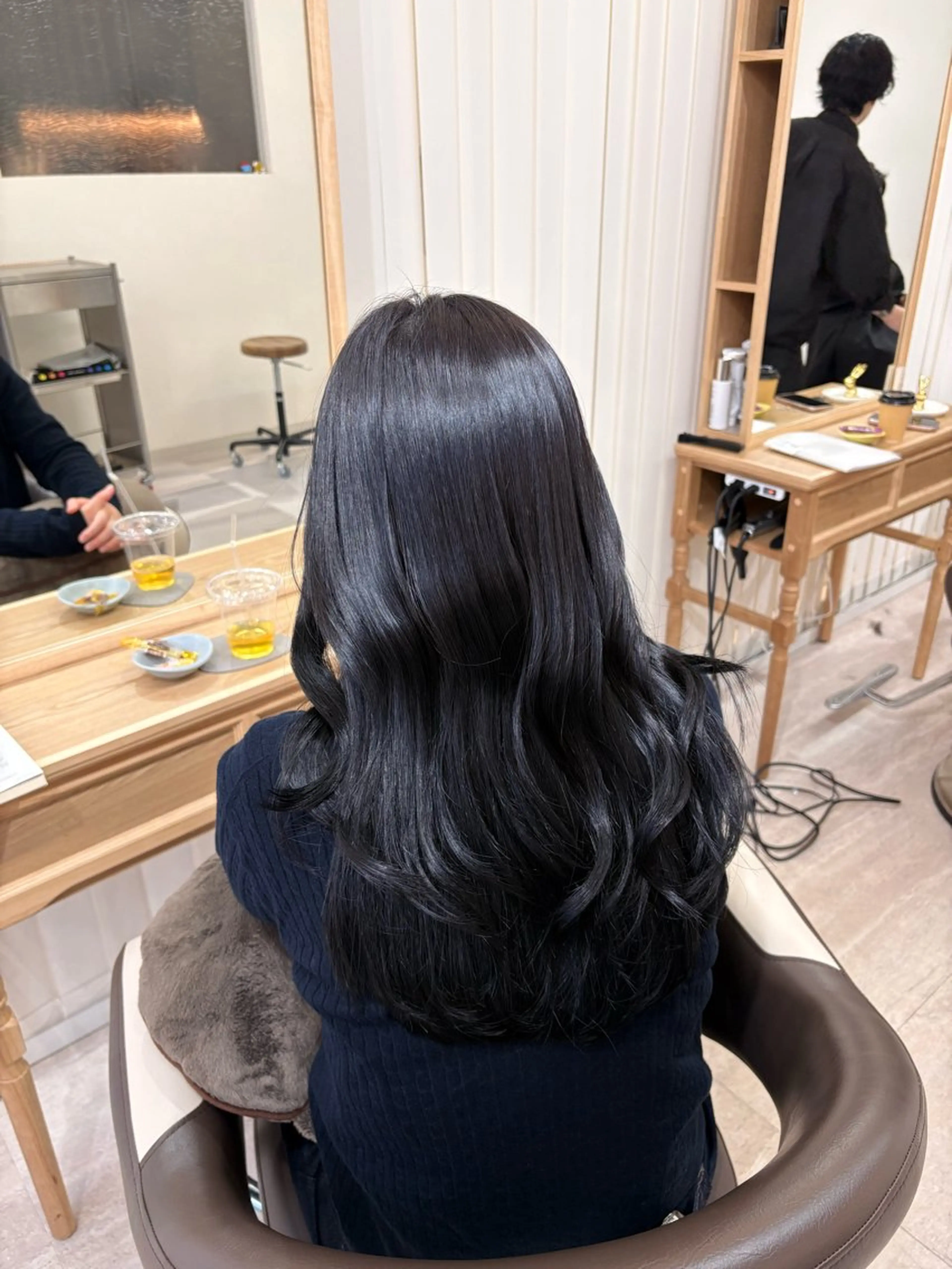 ロング カラー ヘアカラー トリートメント 🪐韓国／暗髪カラー ／ ｓａｋｕｒａ☽⋰のヘアスタイル