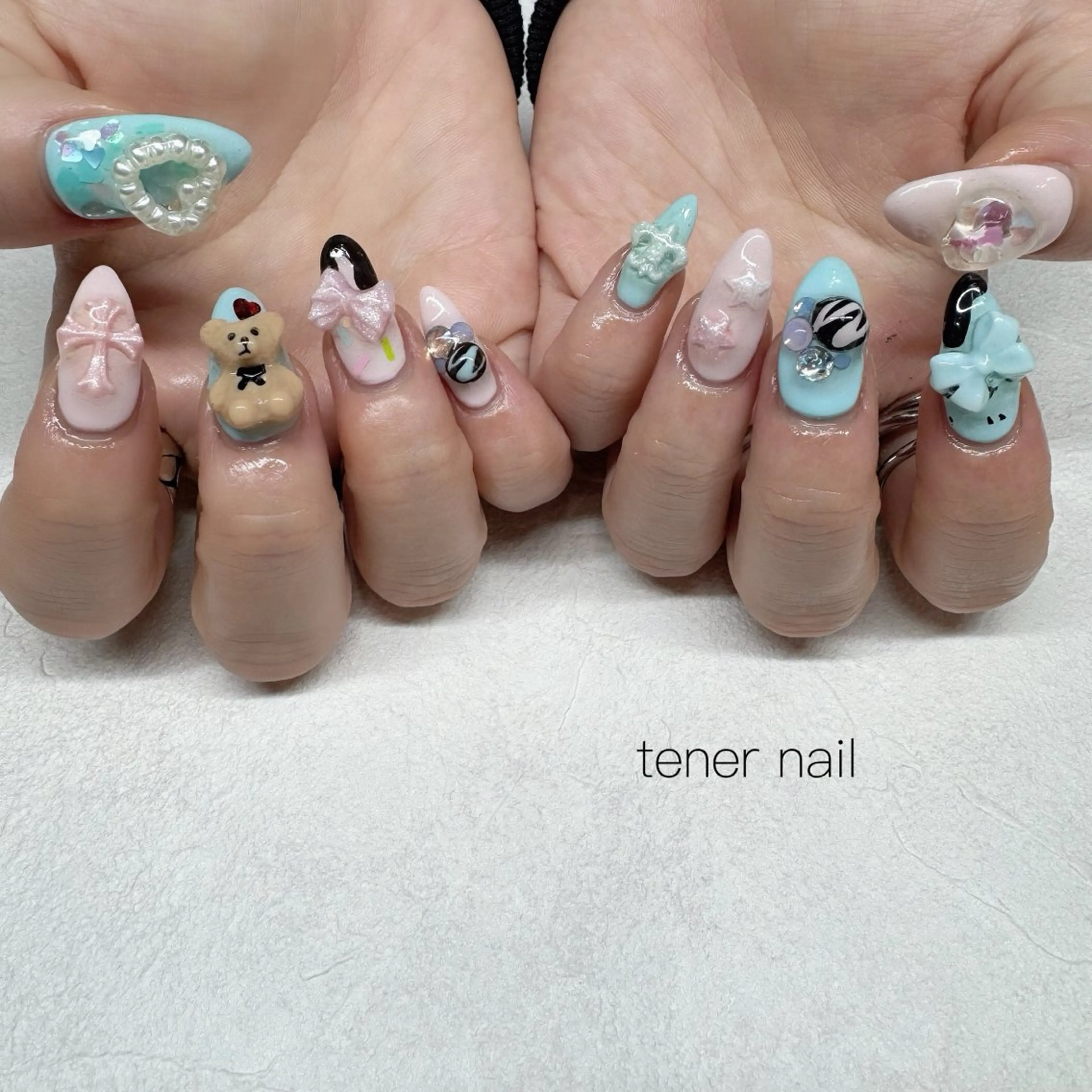 ネイル バレンタイン ハンドネイル テネルネイル tener nailのネイルデザイン