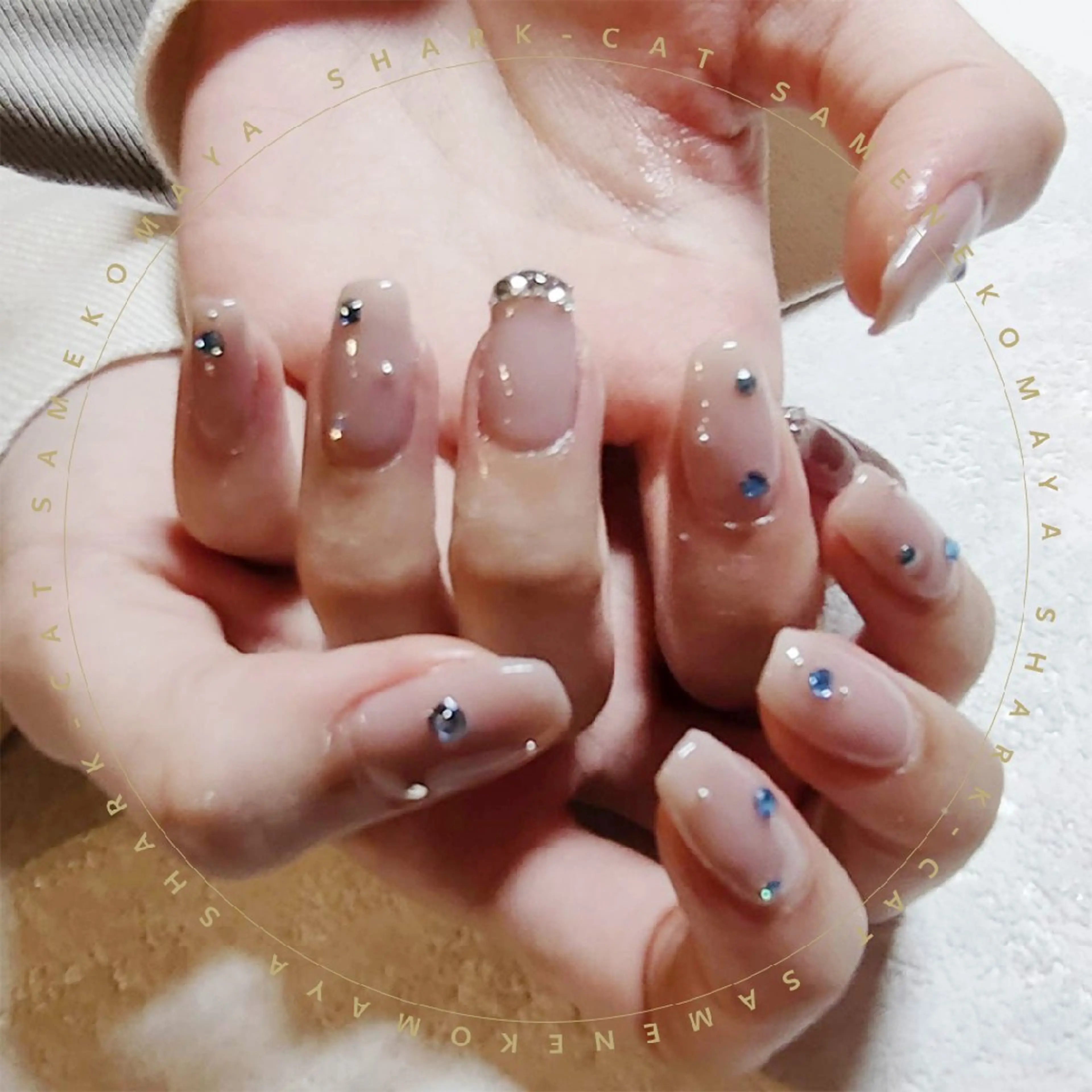 ネイル サメ猫 マーヤのネイルデザイン