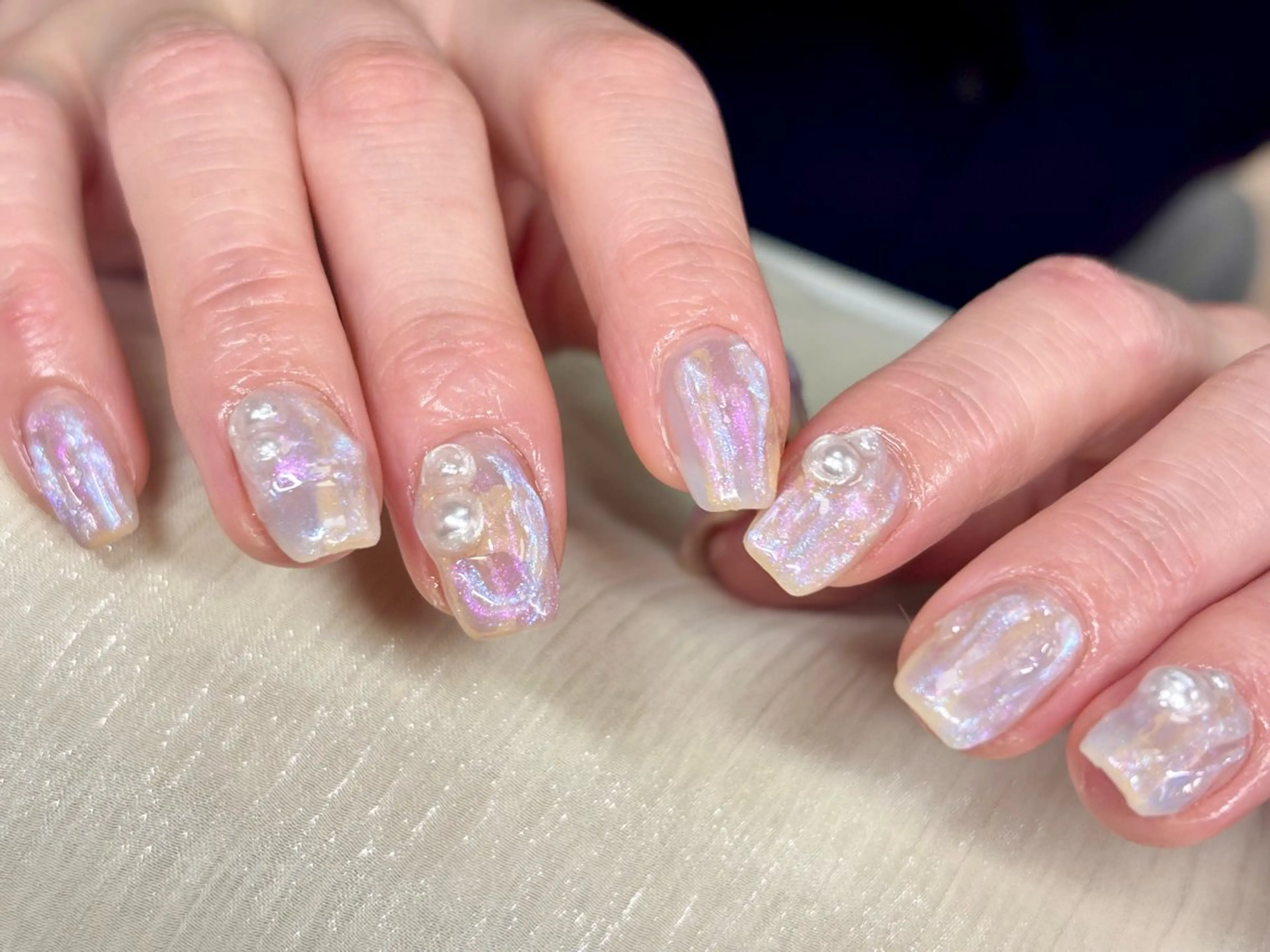 ネイル ニュアンスネイル 春ネイル ハンドネイル ハンドケア ETE LUNA NAILのネイルデザイン
