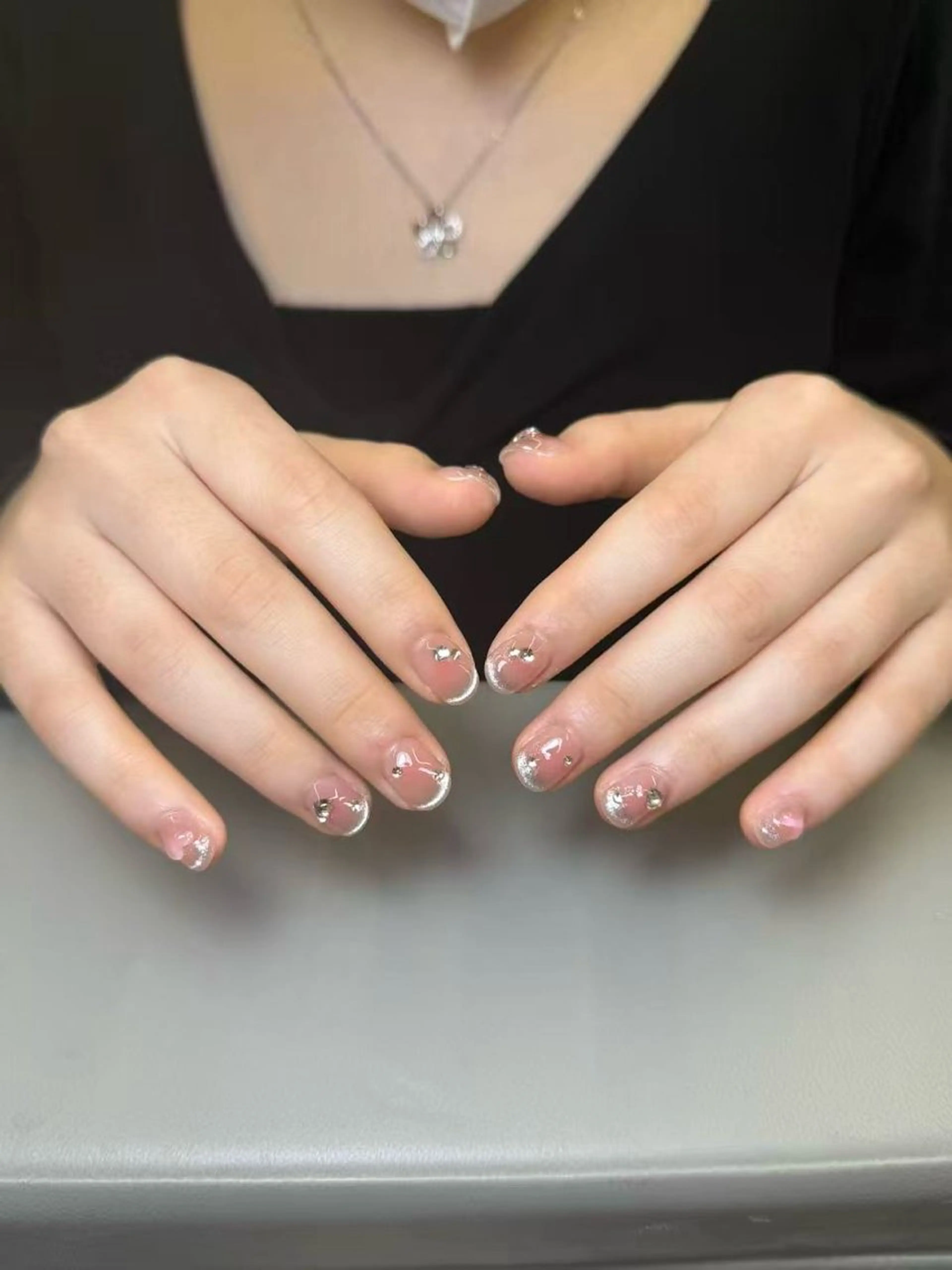 ネイル チークネイル フットネイル フレンチネイル ジェルネイル ガラスフレンチ ハンドネイル エニ Andyのネイルデザイン