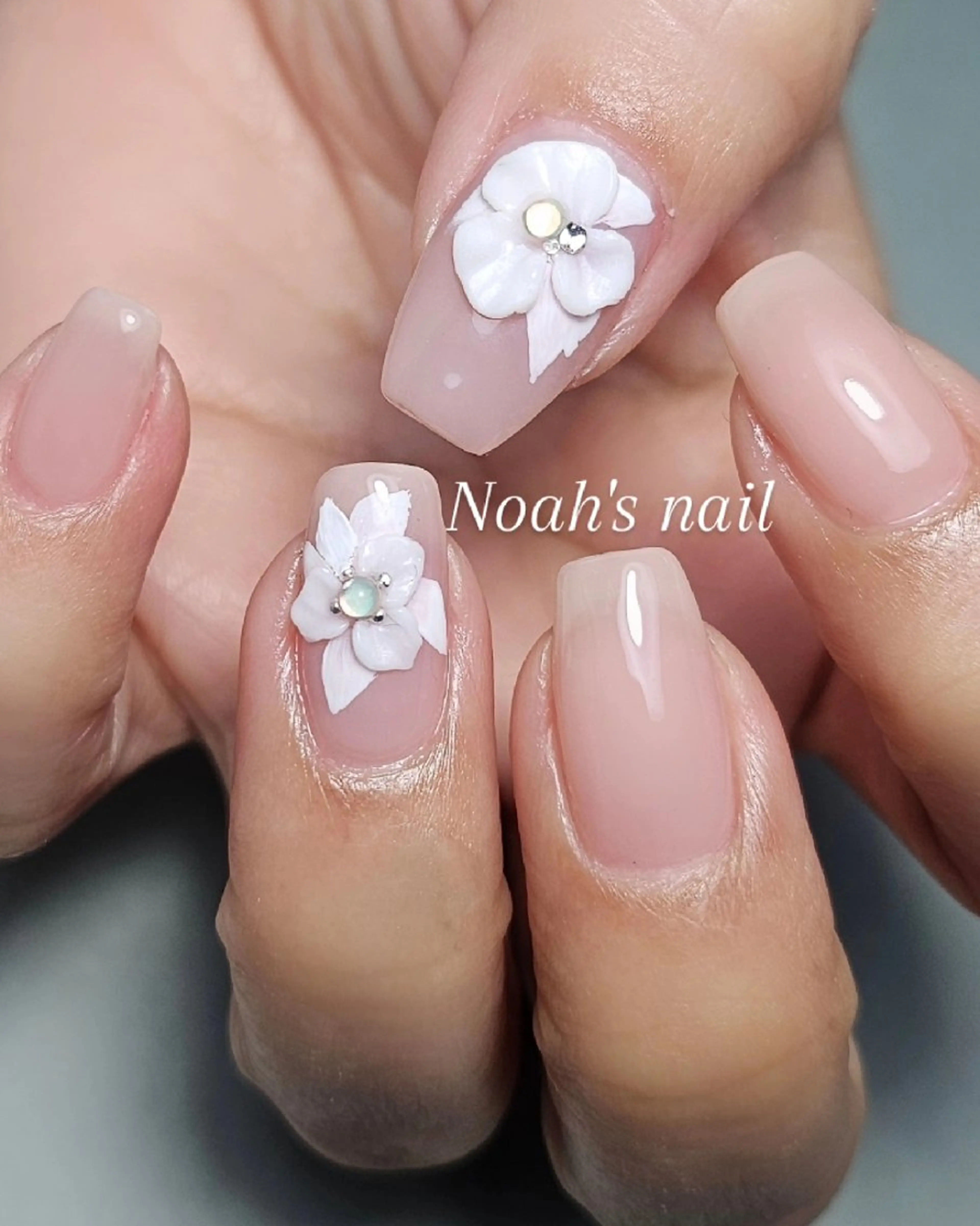 ネイル アートネイル 入学式 卒業式 春ネイル ブライダルネイル ハンドネイル Noah'snail   のネイルデザイン