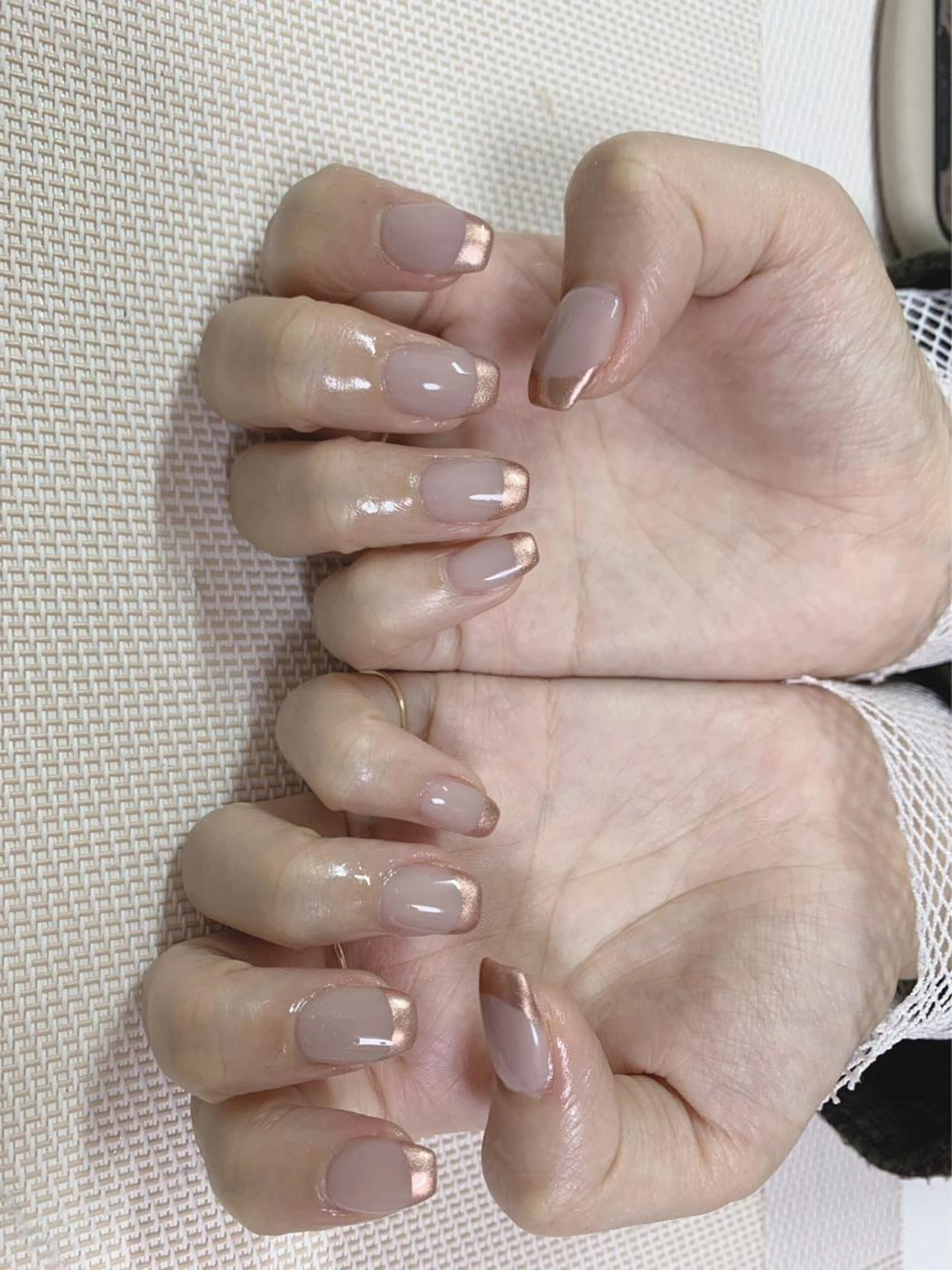 🌸「ハンド」ミラーフレンチネイルの写真