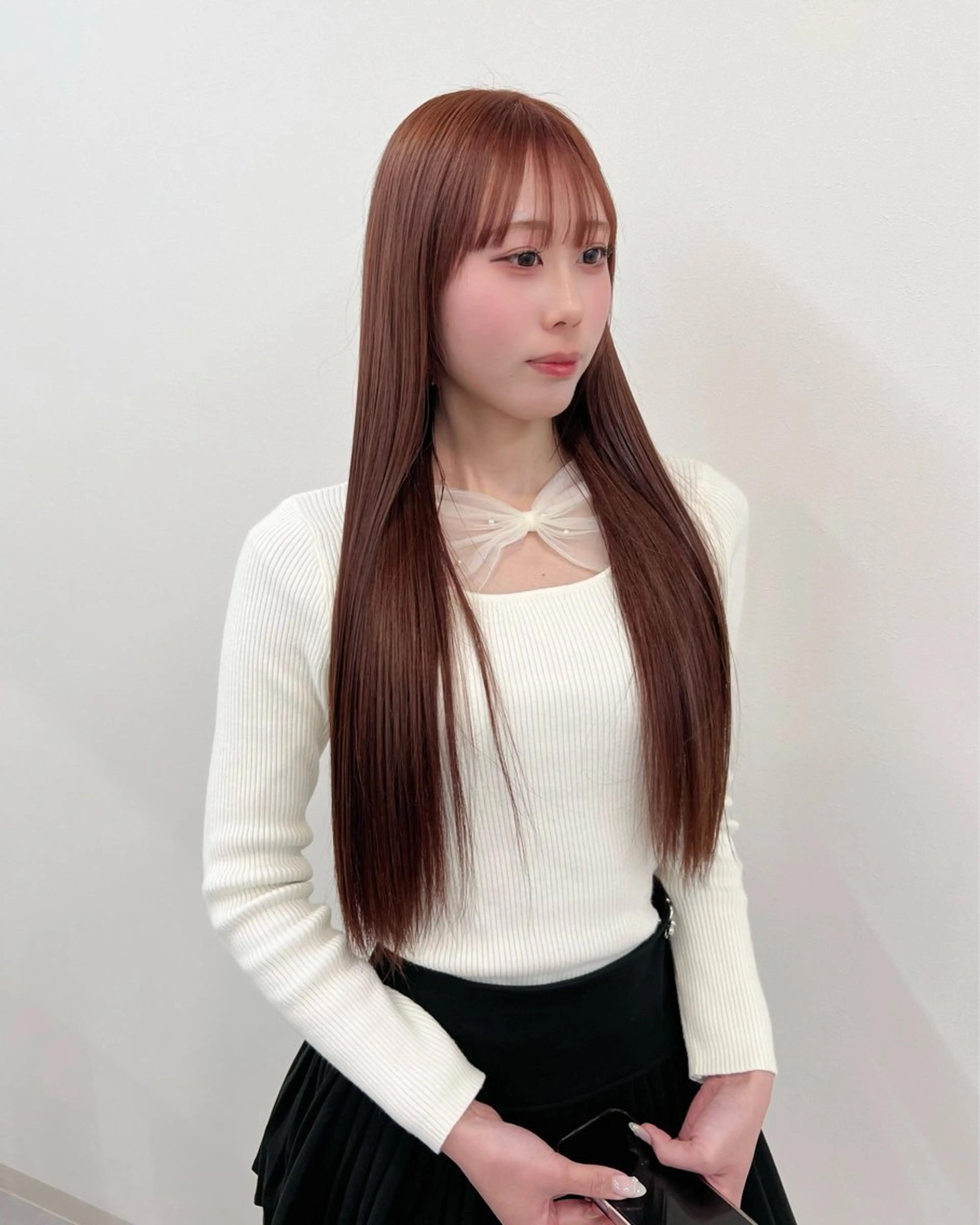 ロング カラー ベージュカラー ブリーチ ブラウンカラー ダブルカラー ブリーチなしカラー ヘアカラー トリートメント ブリーチカラー🦋‪ 田中さくらのヘアスタイル