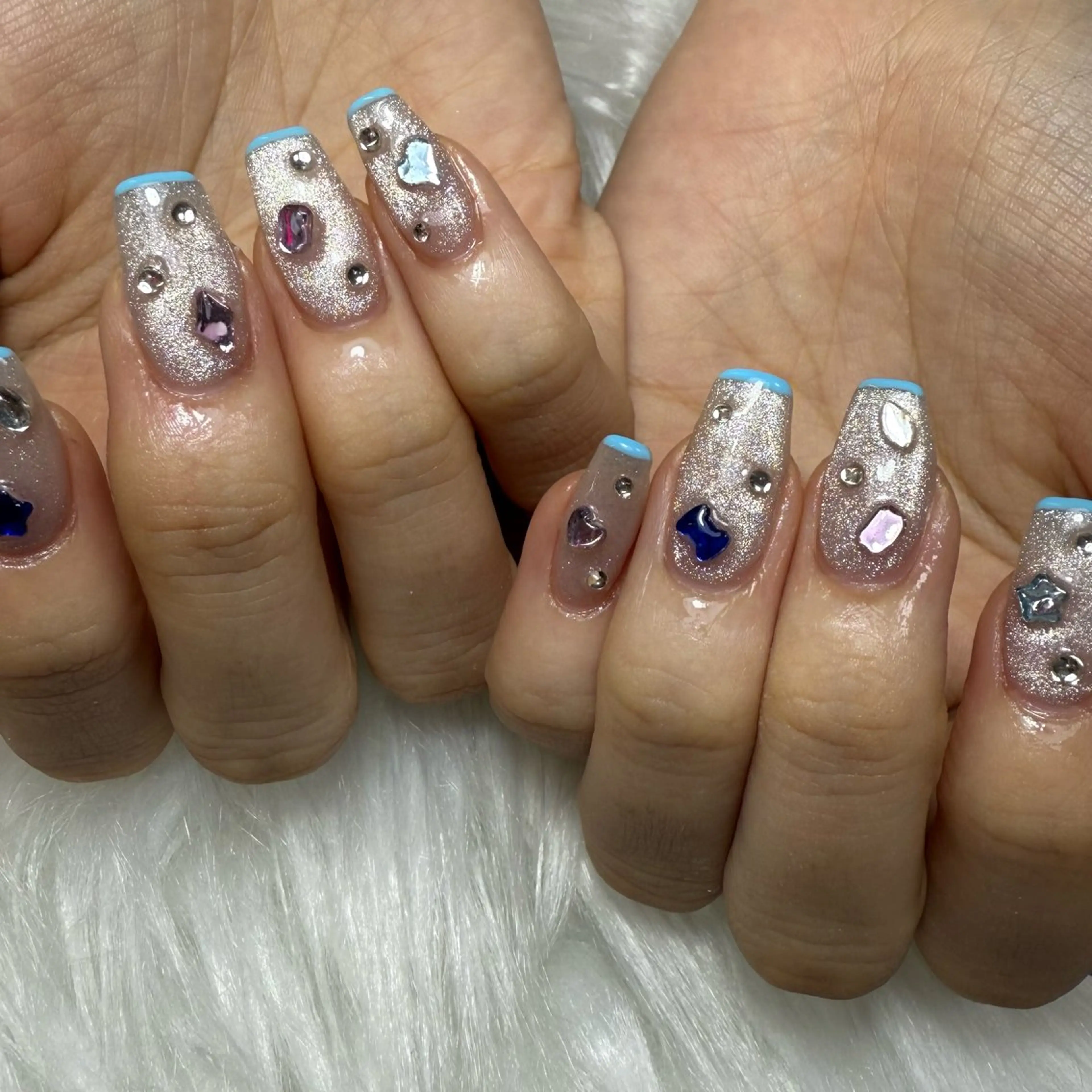 ネイル キラキラネイル マグネットネイル ハンドネイル L'ino nailのネイルデザイン