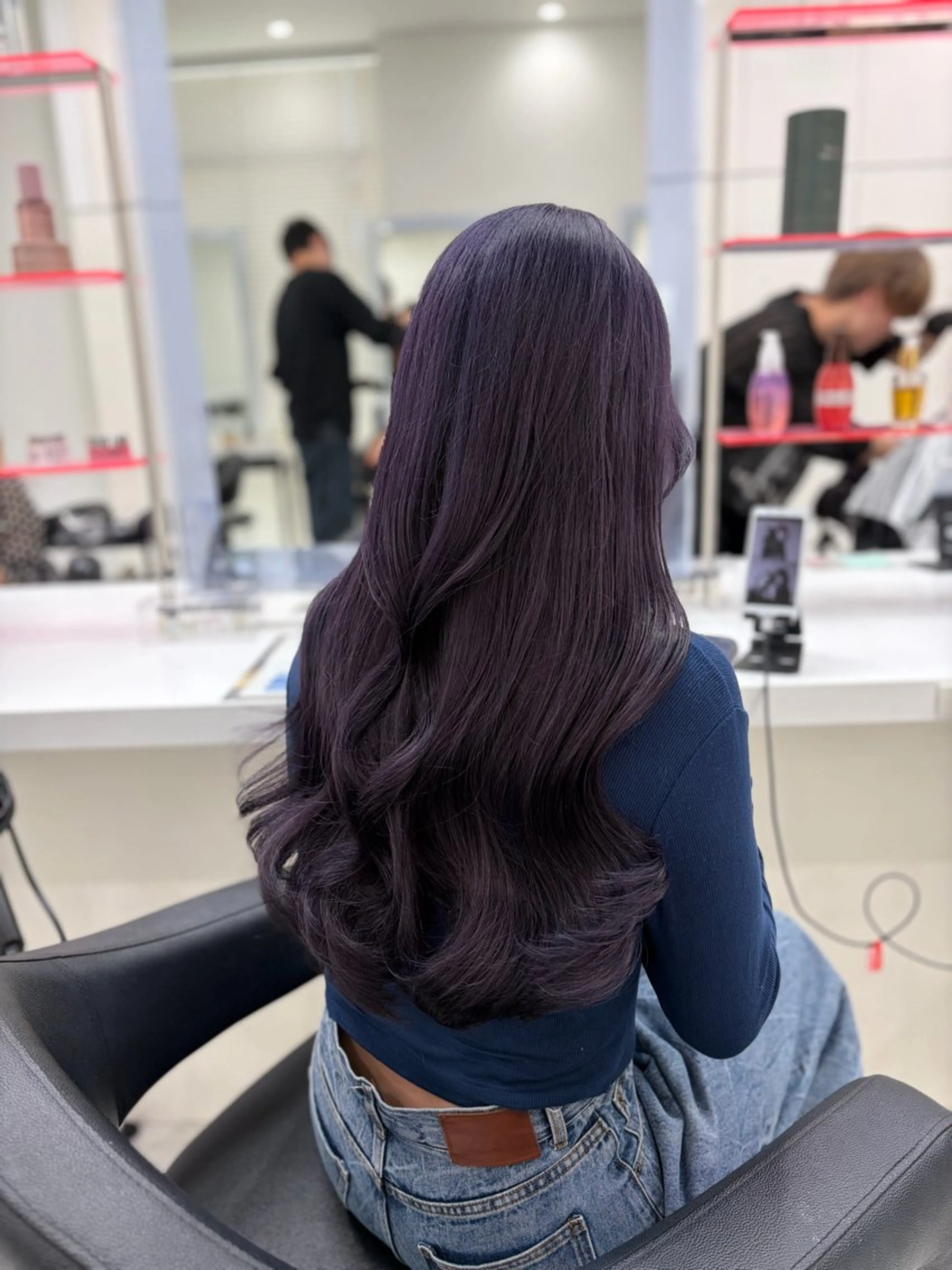 ロング カラー ヘアアレンジ 💜RIO/韓国風 寒色・暖色カラー💜のヘアスタイル