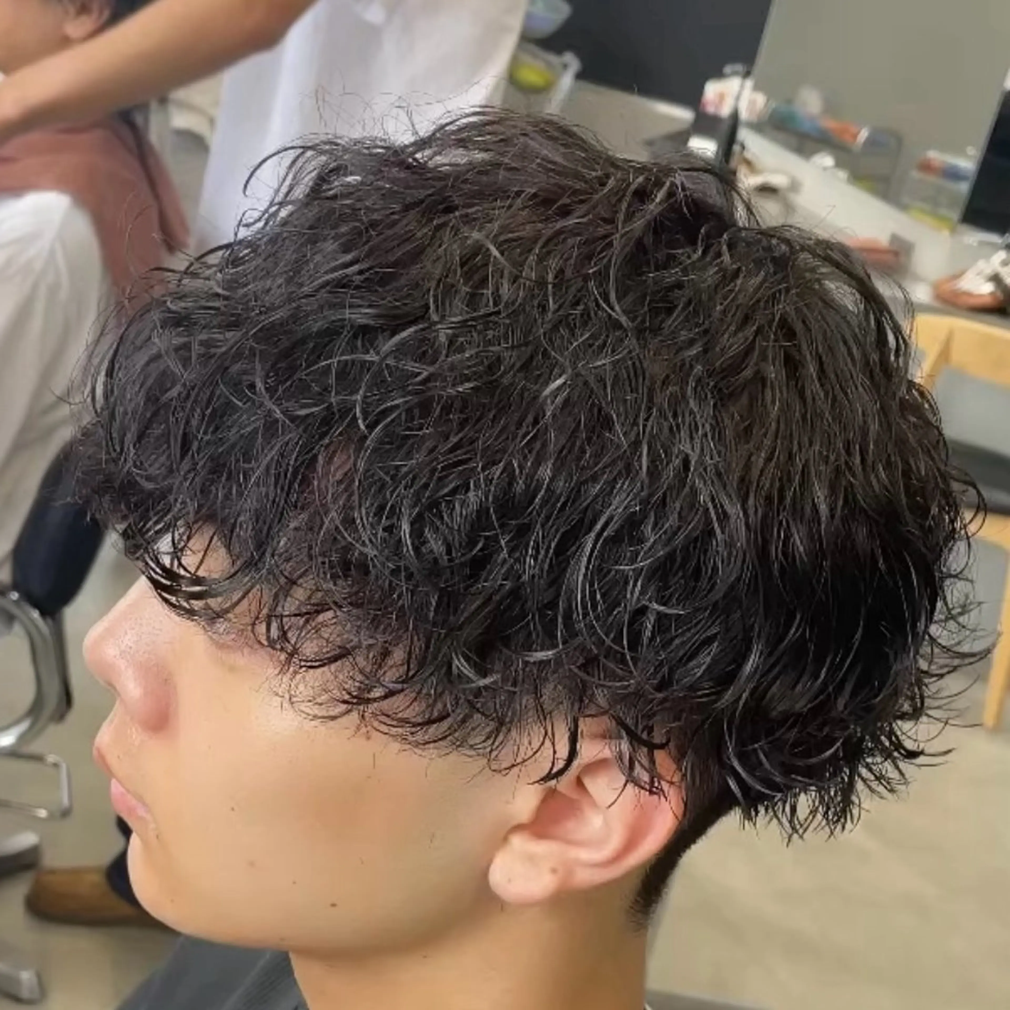 ミディアム パーマ ヘアアレンジ メンズ fifth 石川 凪のヘアスタイル