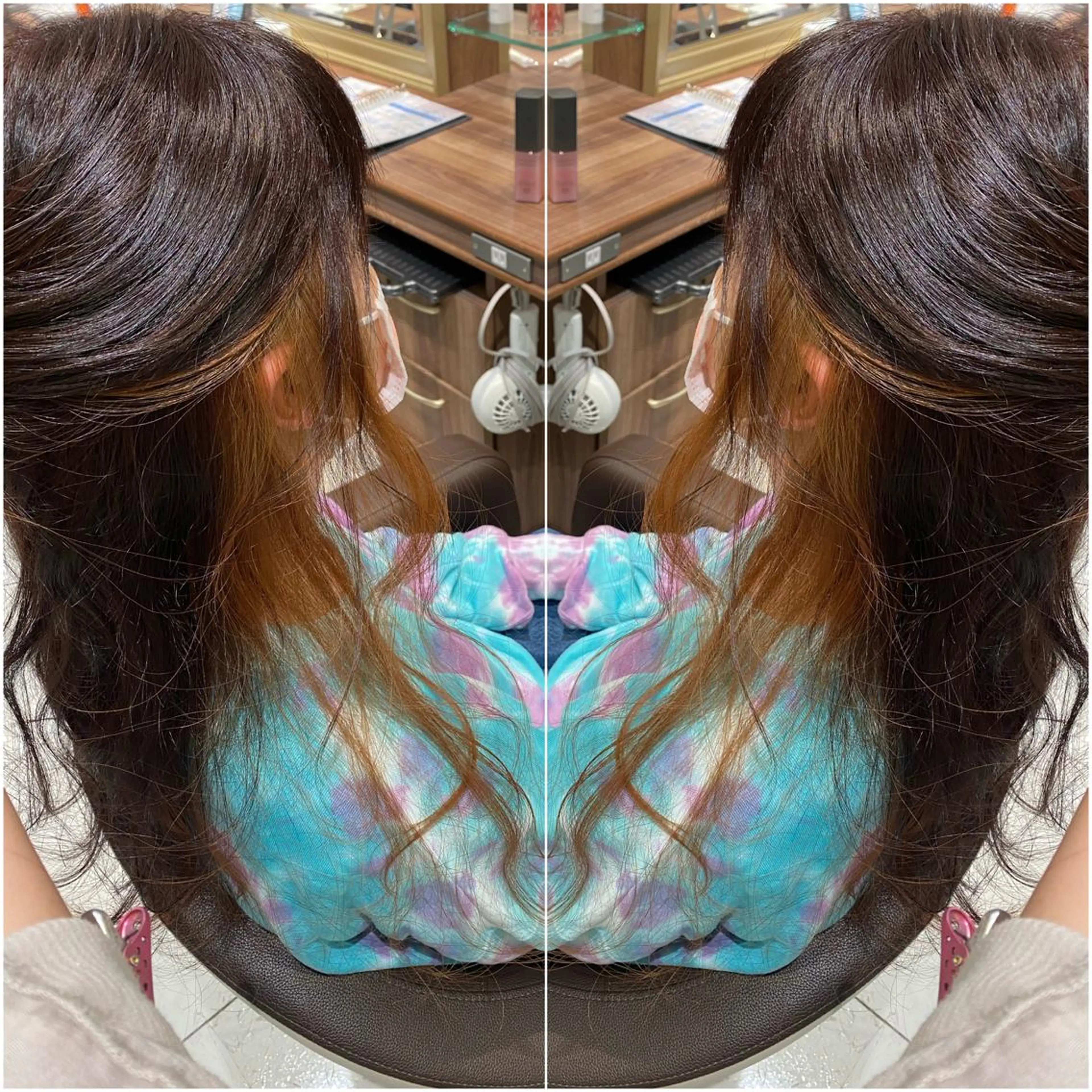 ロング カラー 全席個室　暖色カラー Zina松園優香🌸のヘアスタイル