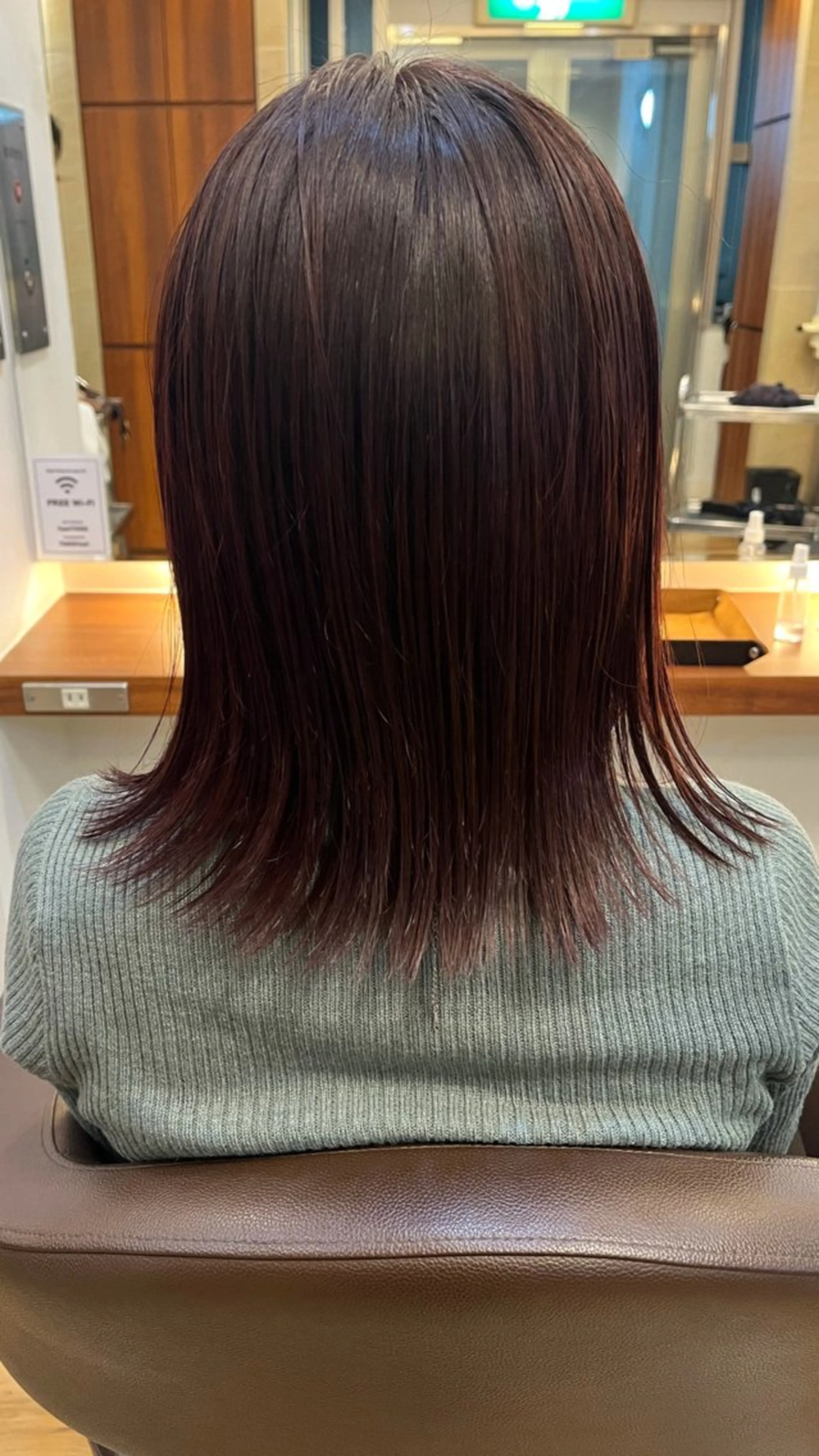 ミディアム カラー ヘアカラー トリートメント すばる/縮毛矯正 /似合わせカラーのヘアスタイル