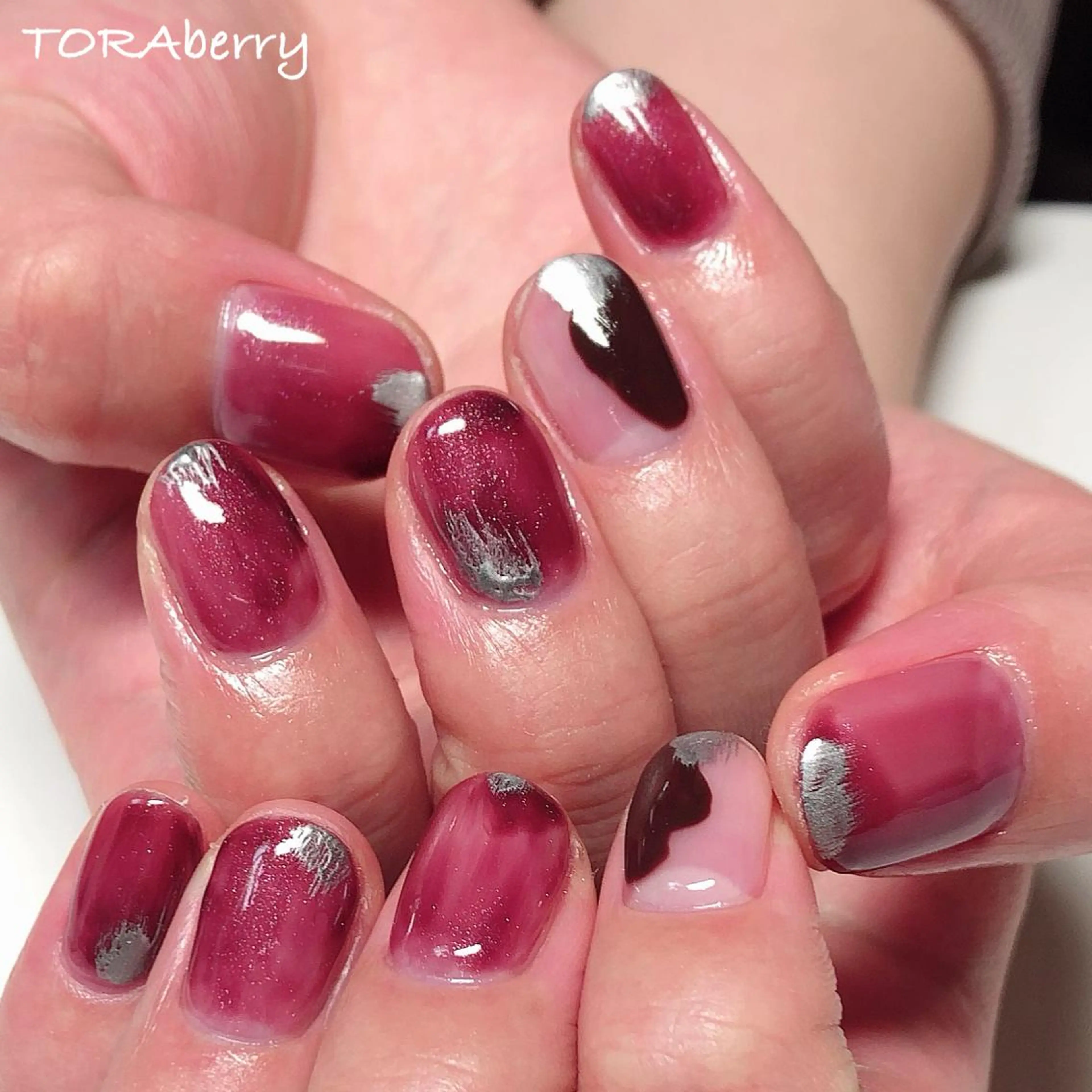 ネイル ニュアンスネイル ハンドネイル ネイリスト なつみのネイルデザイン