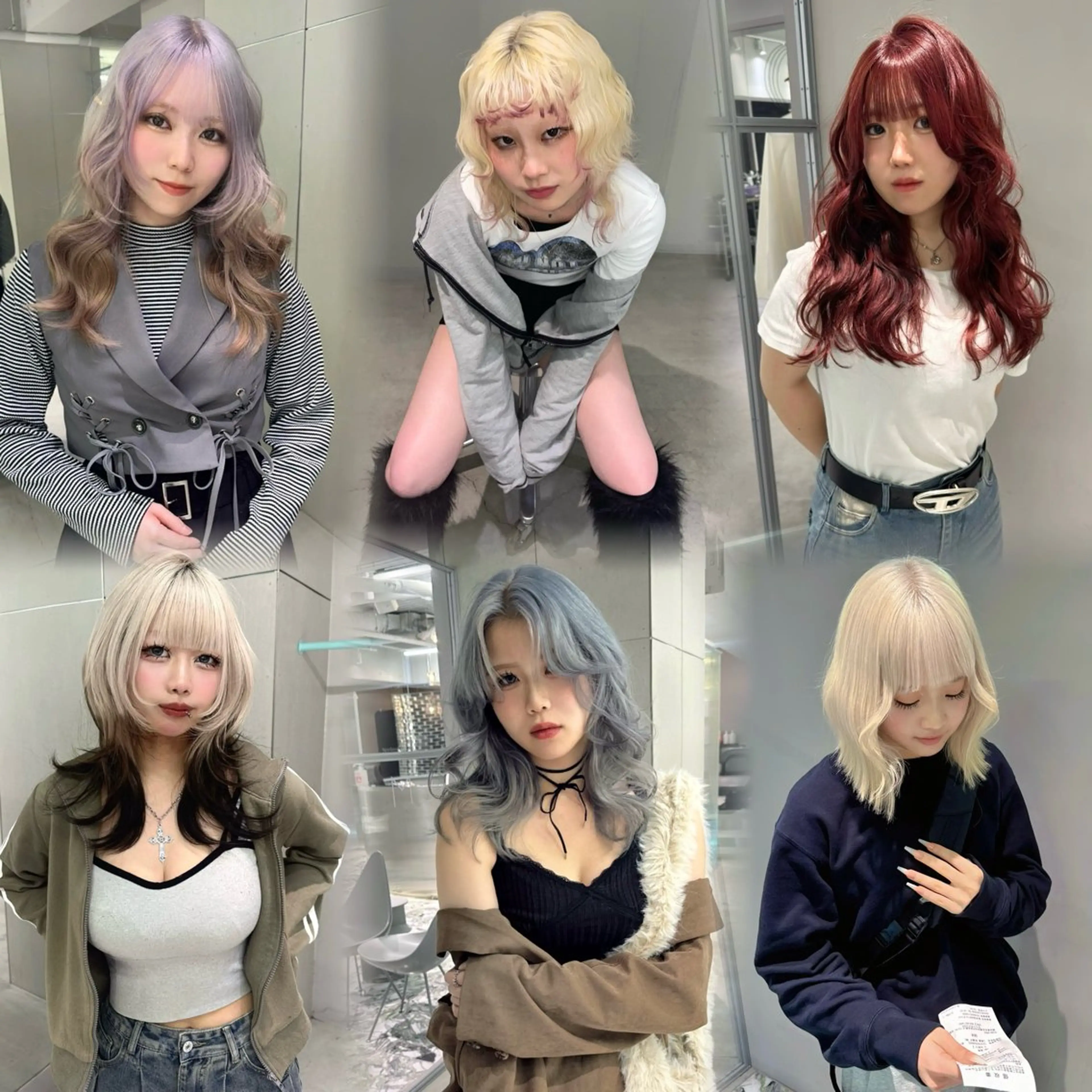 カラー ブロンド ブルーカラー デザインカラー ハイトーンカラー ラベンダーカラー GEM/ハイトーン /名駅/kanaeのヘアスタイル