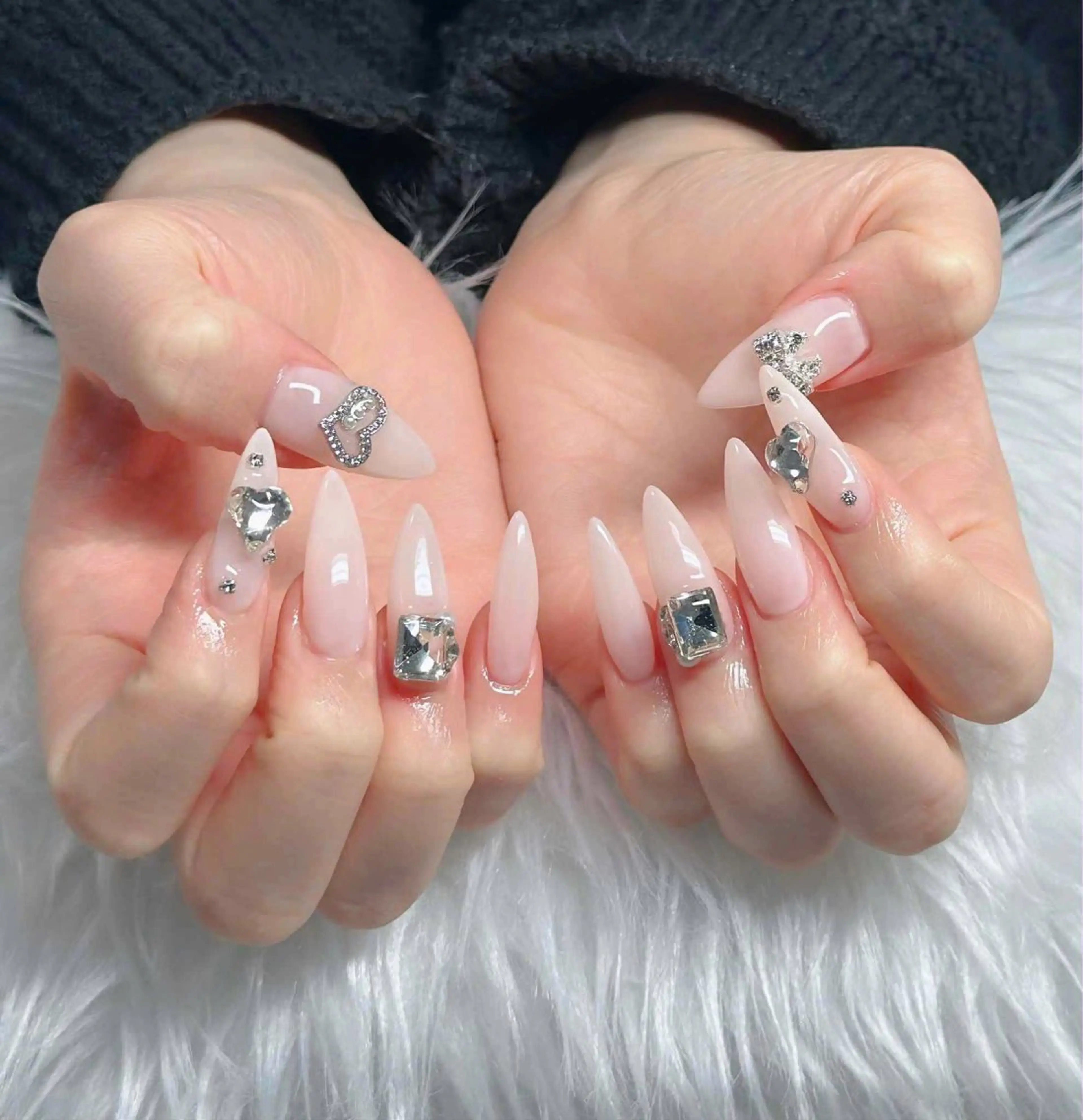 ネイル アートネイル 成人式 ジェルネイル ニュアンスネイル 夏ネイル ハンドネイル neco H.babynailのネイルデザイン