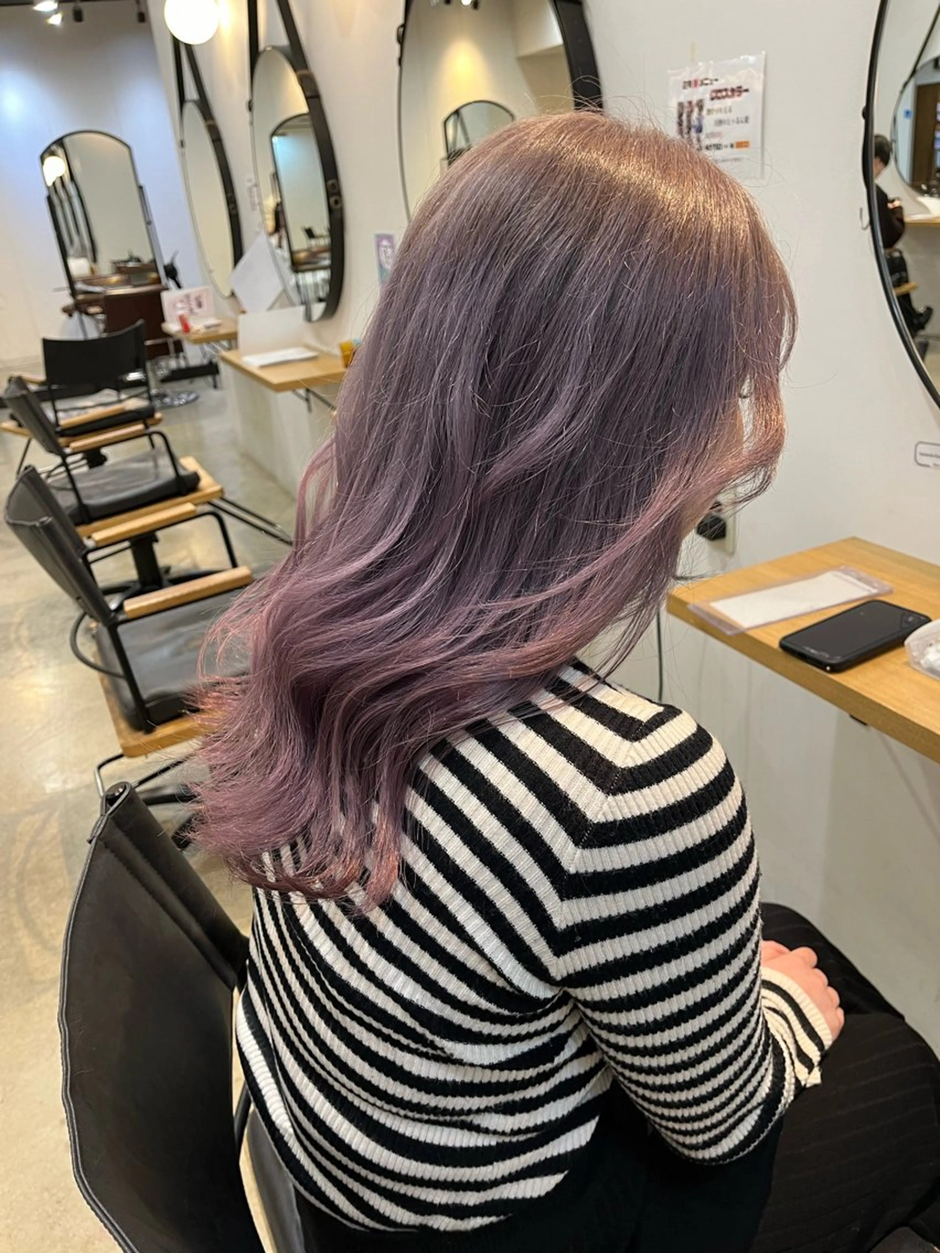 ロング ヘアカラー トリートメント 中津/梅田/波巻き /髪質改善/愛芽のヘアスタイル