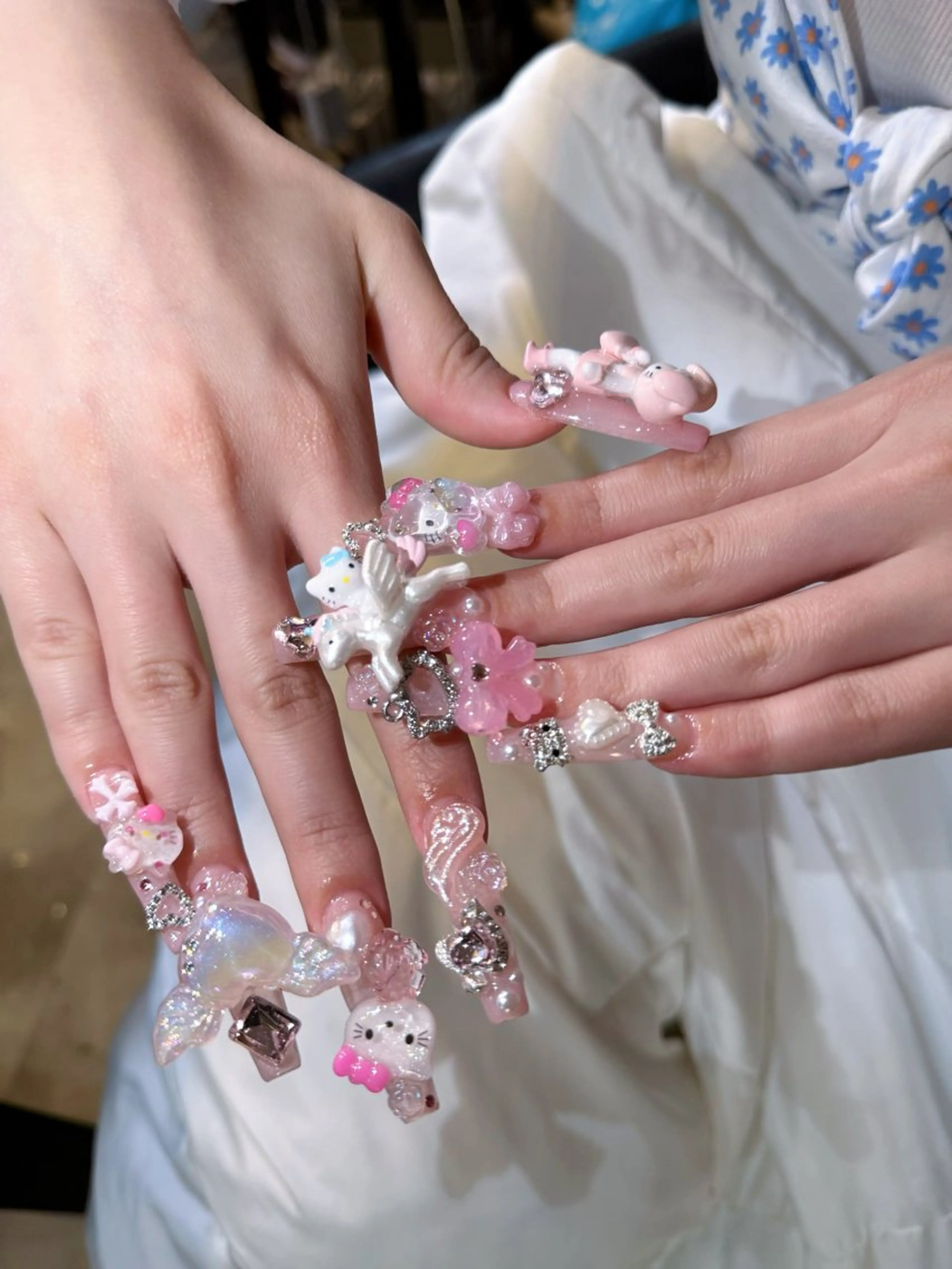 ネイル ロングネイル スカルプネイル lillion♡ Momokaのネイルデザイン