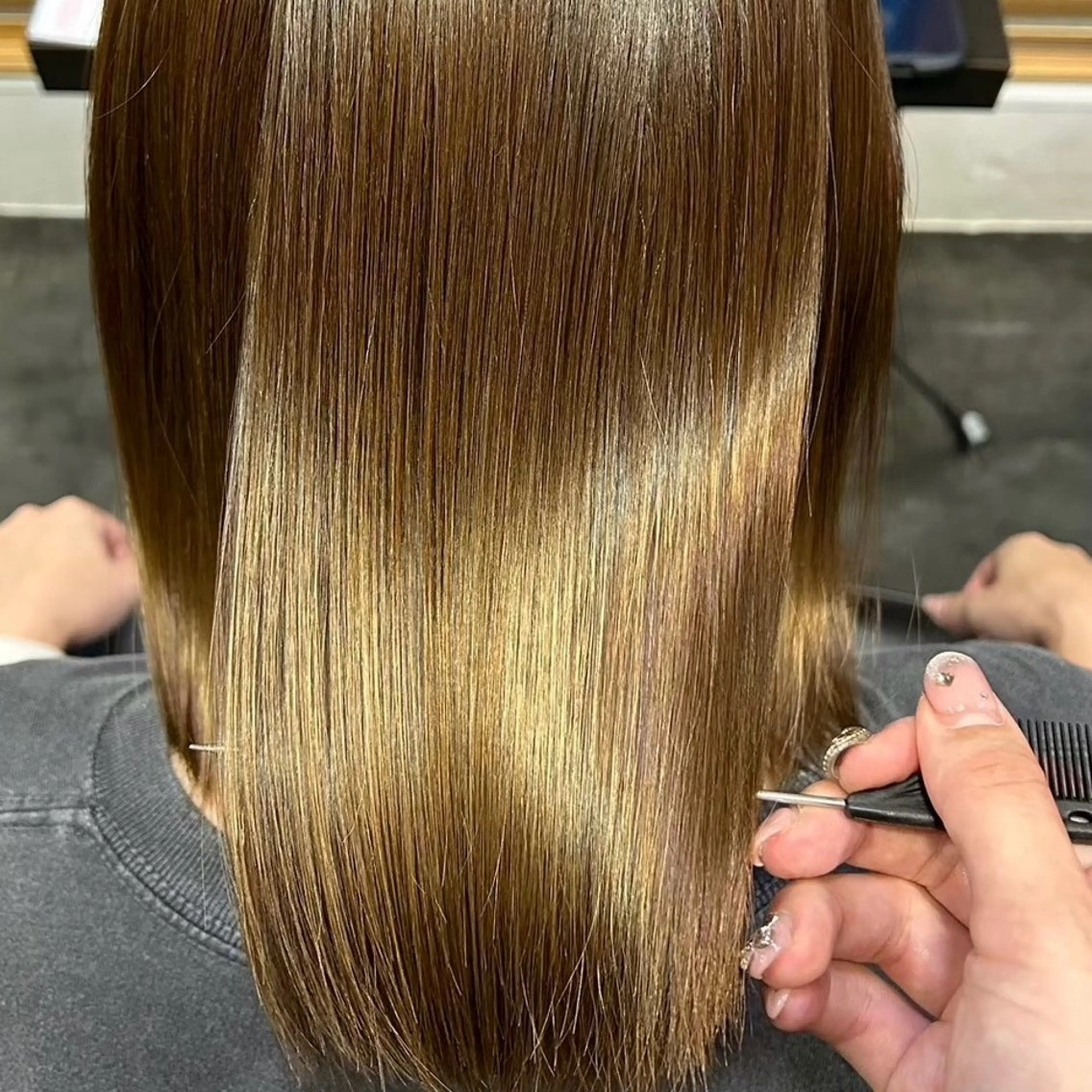 ロング パーマ 縮毛矯正 トリートメント 【nui 茨木】 清水優のヘアスタイル