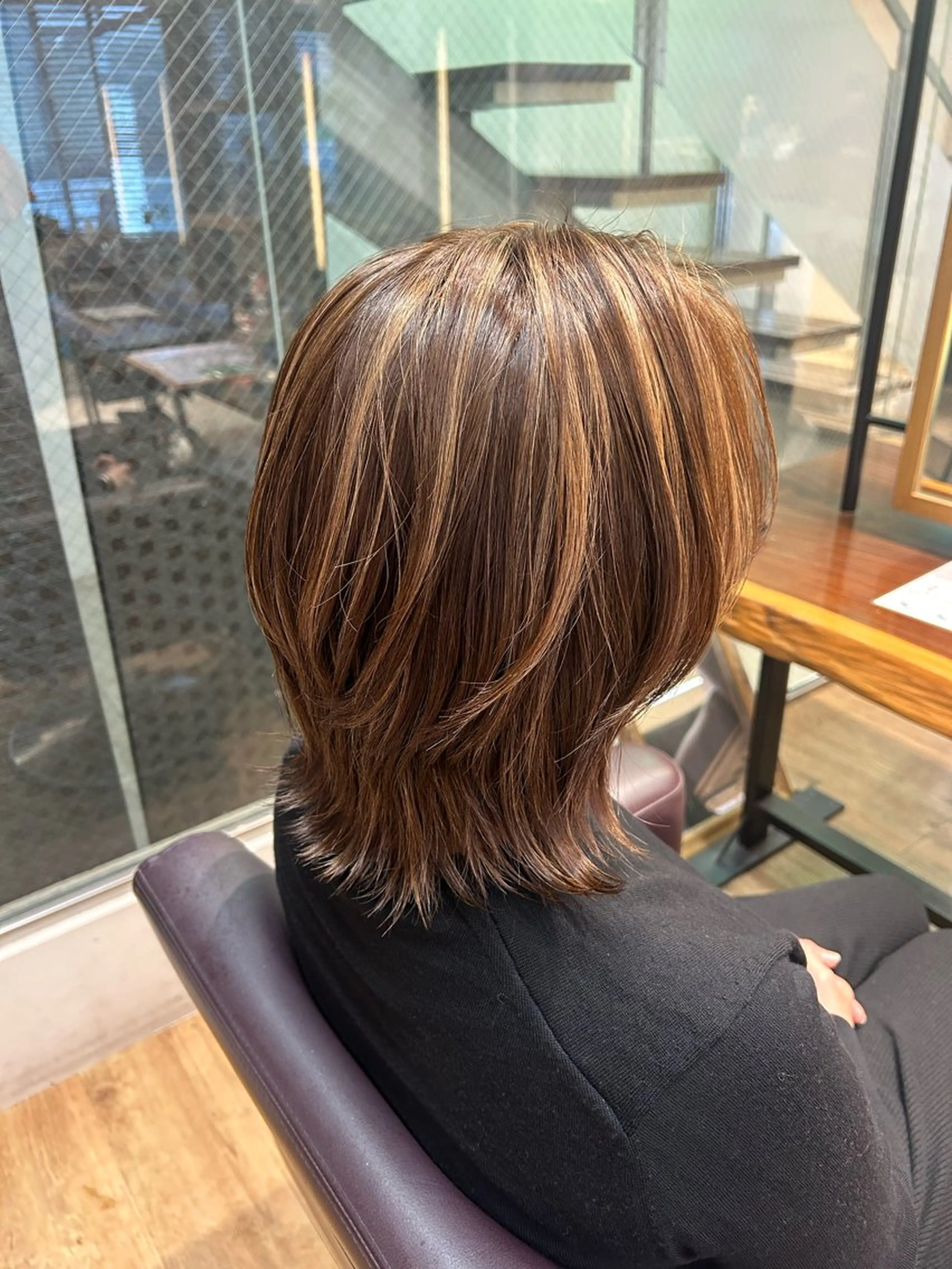 ミディアム カラー ハイライトカラー ハイライト ヘアカラー 艶カラー🌸アレンジ 🌹Sally🕊️のその他イメージ