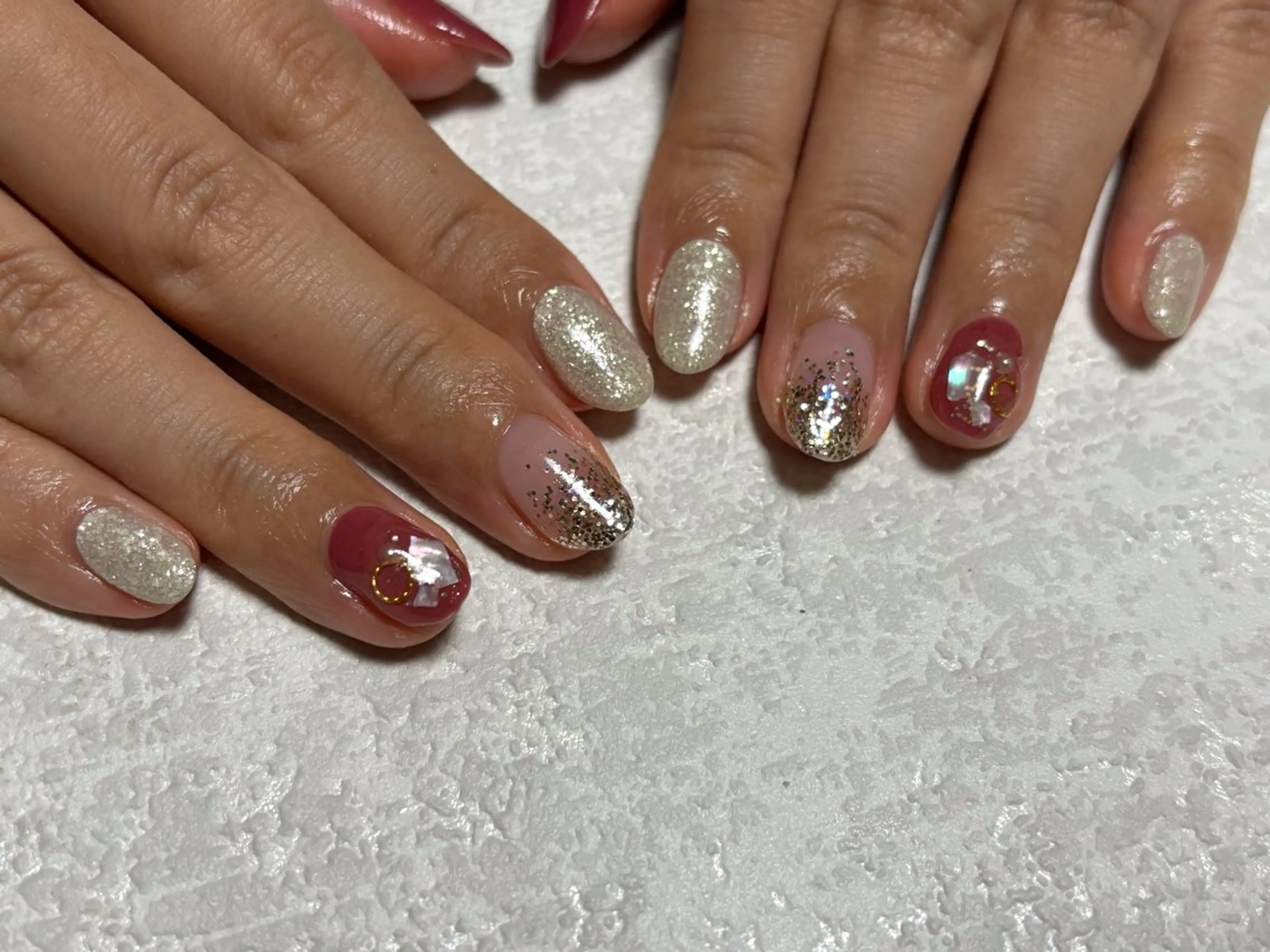 ネイル オーロラネイル フットネイル フレンチネイル ジェルネイル 韓国ネイル ハンドネイル kiki nail &brow二子玉川の眉毛・アイブロウイメージ