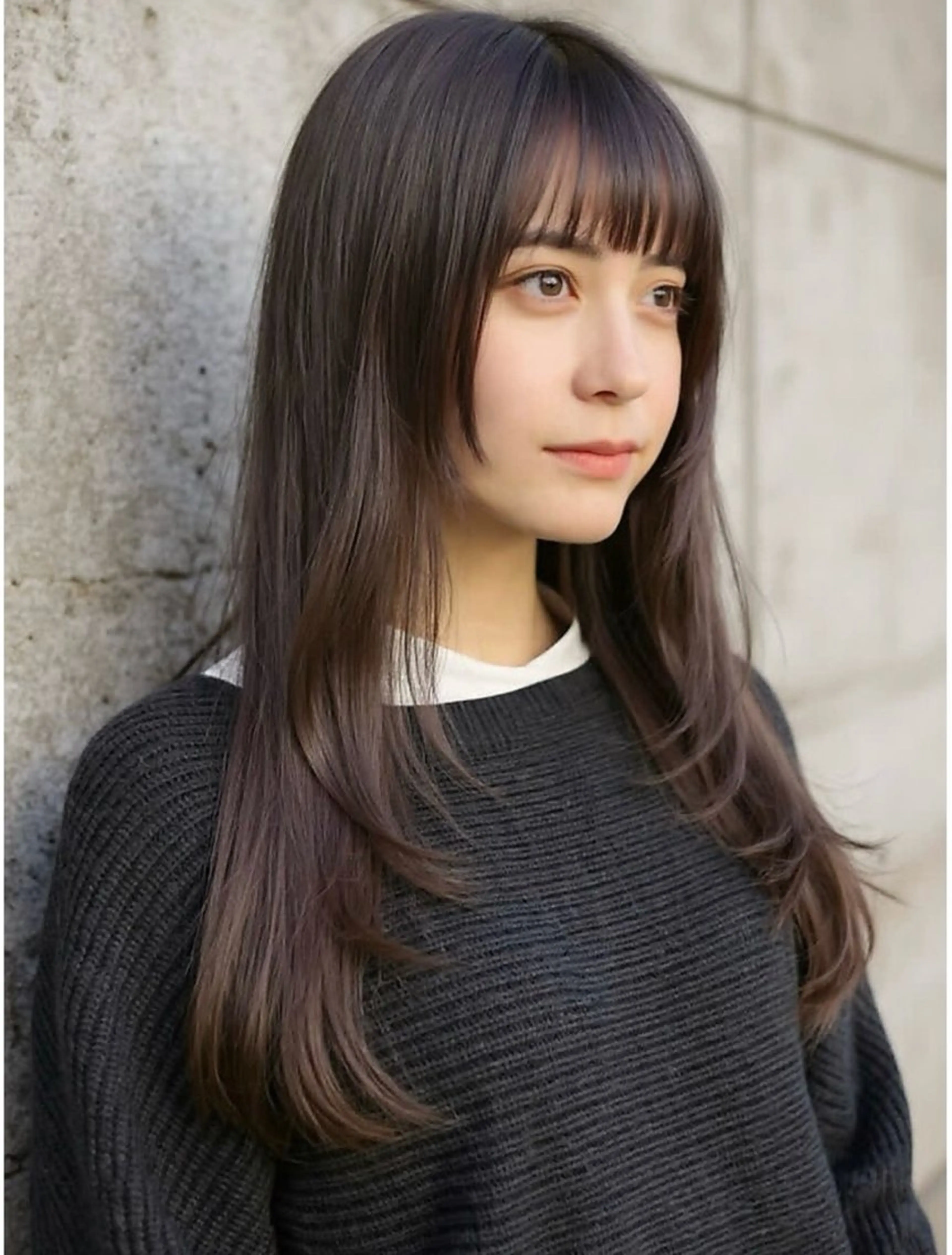 ロング 韓国レイヤー艶カラー HAYATOのヘアスタイル