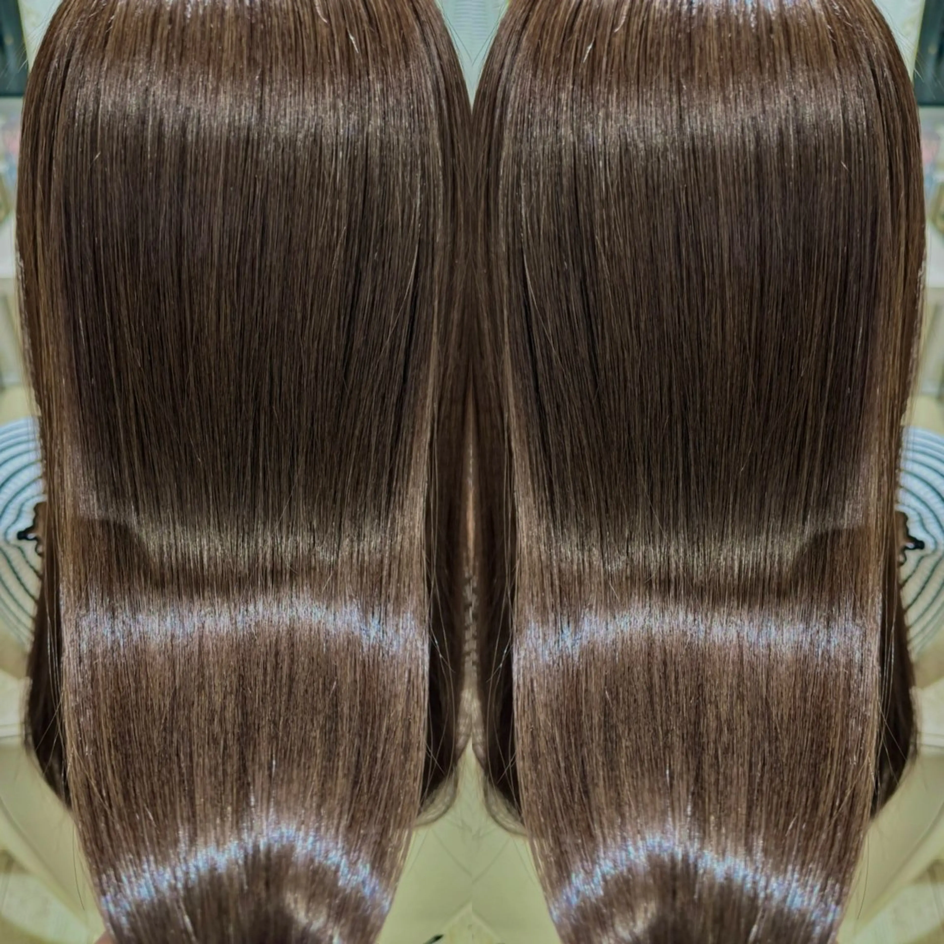 セミロング カラー 史上最高の艶感 『髪質改善』tomのヘアスタイル