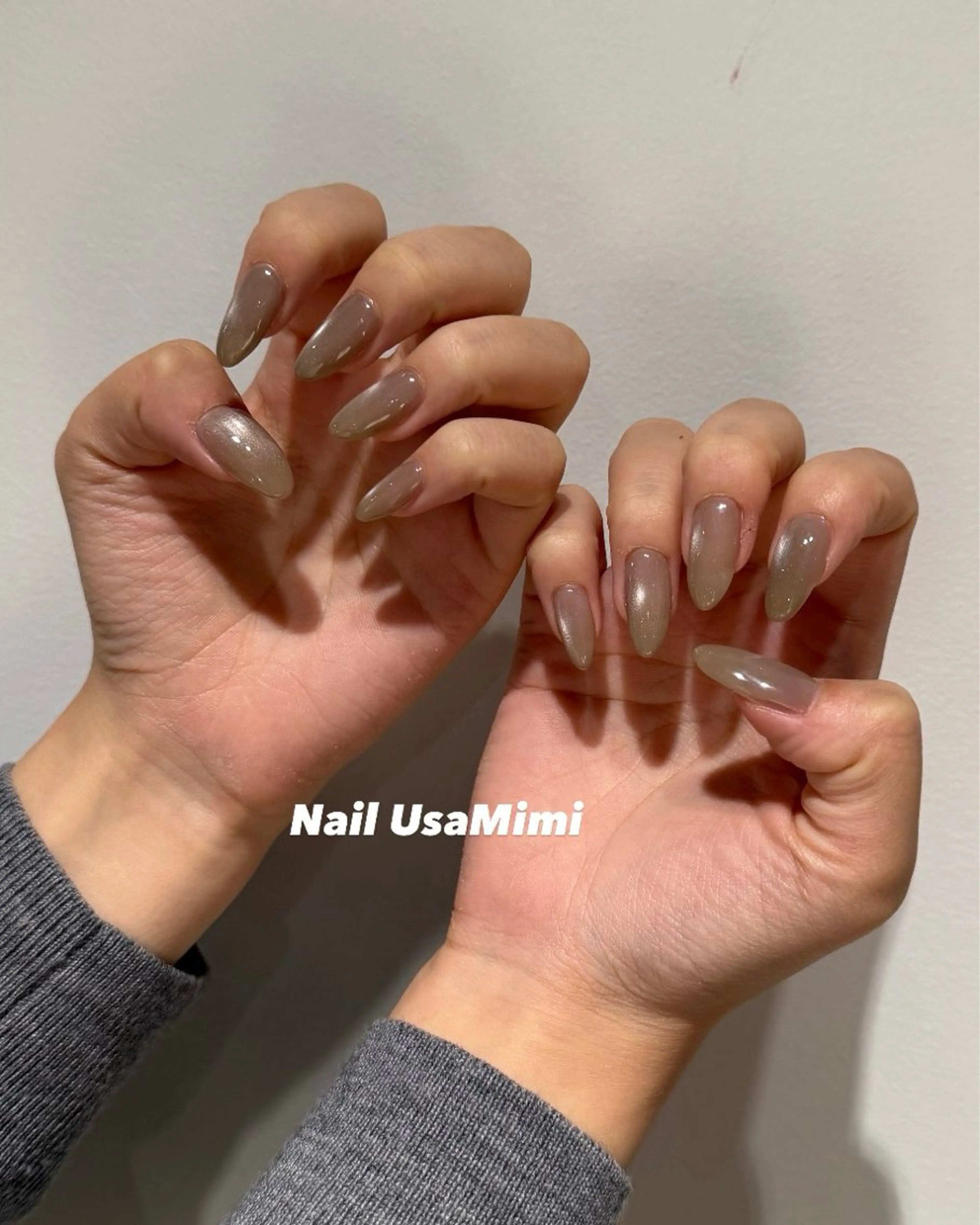 ネイル ジェルネイル 氷ネイル・うるうるネイル 韓国ネイル マグネットネイル ワンホンネイル ハンドネイル 本町ネイルNail UsaMimiのネイルデザイン