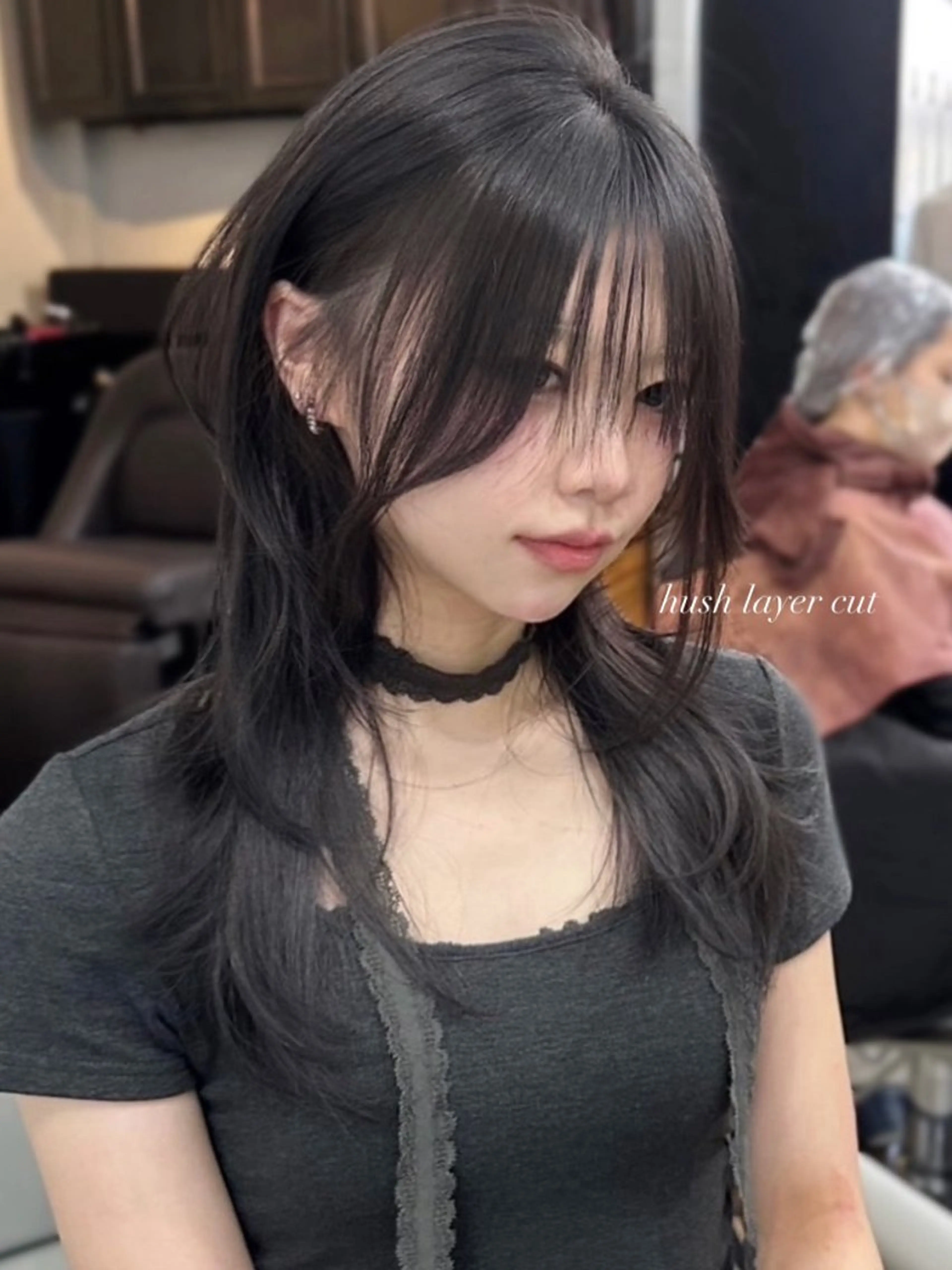 韓国ハッシュカット🐺🇰🇷+tokioトリートメント4step🪽💫コテ巻き付🙆♀️#ハッシュカットの写真