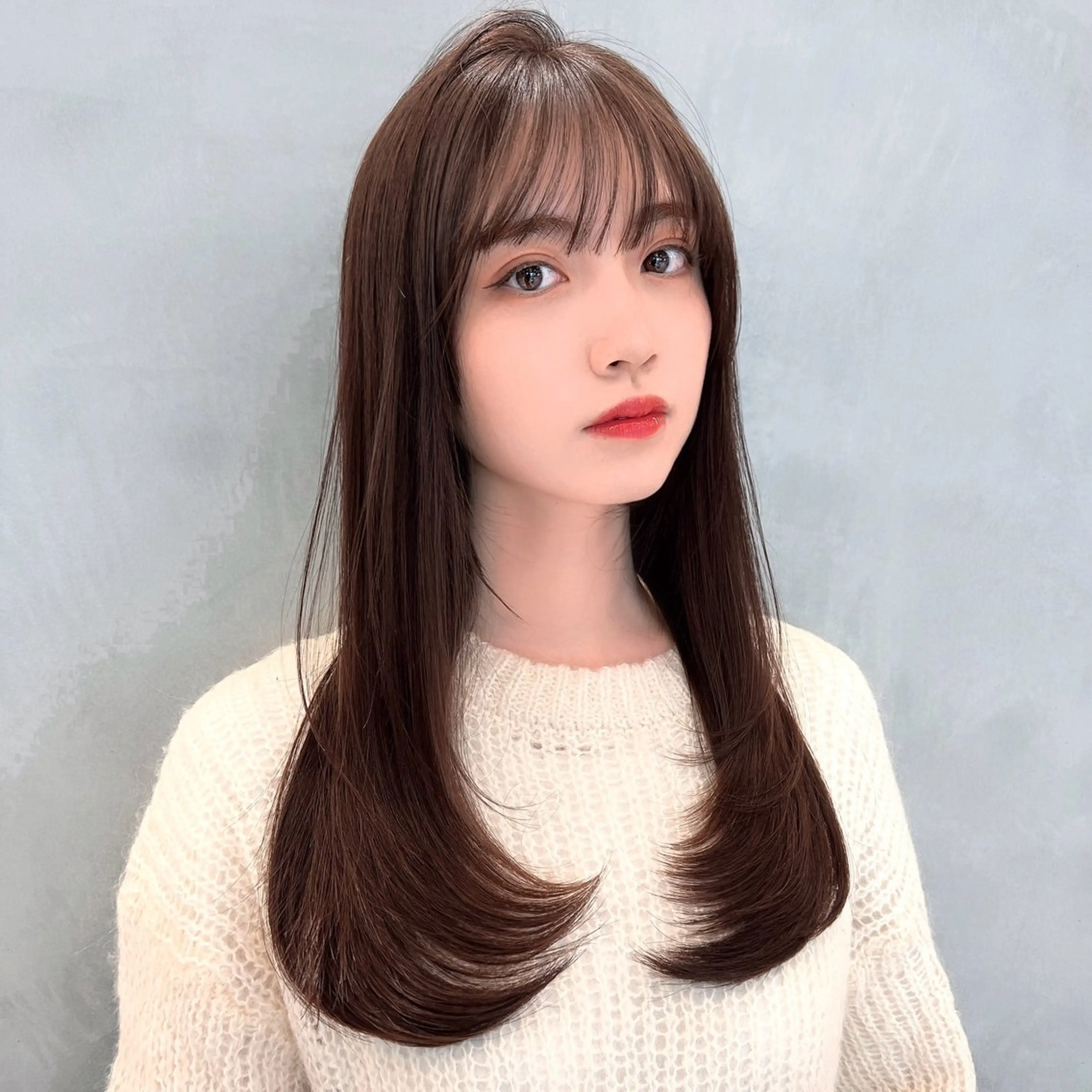 ロング カット トリートメント レイヤー|縮毛矯正 |韓国ボブ|岡田洸太のヘアスタイル