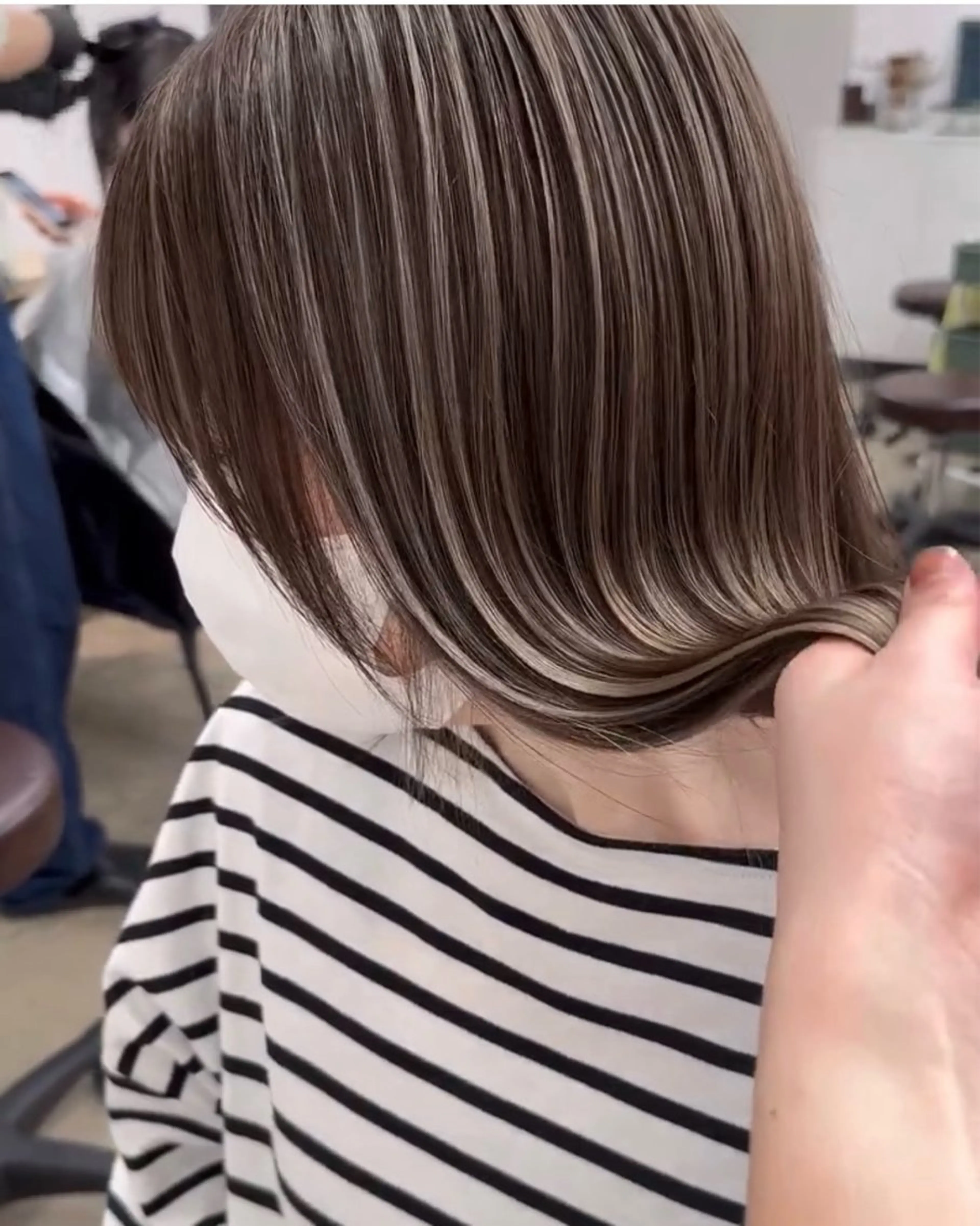 🐝限定🐝筋感ハイライトカラー(ブリーチ込み)＋ケアトリートメント🌈垢抜けしたい方！の写真