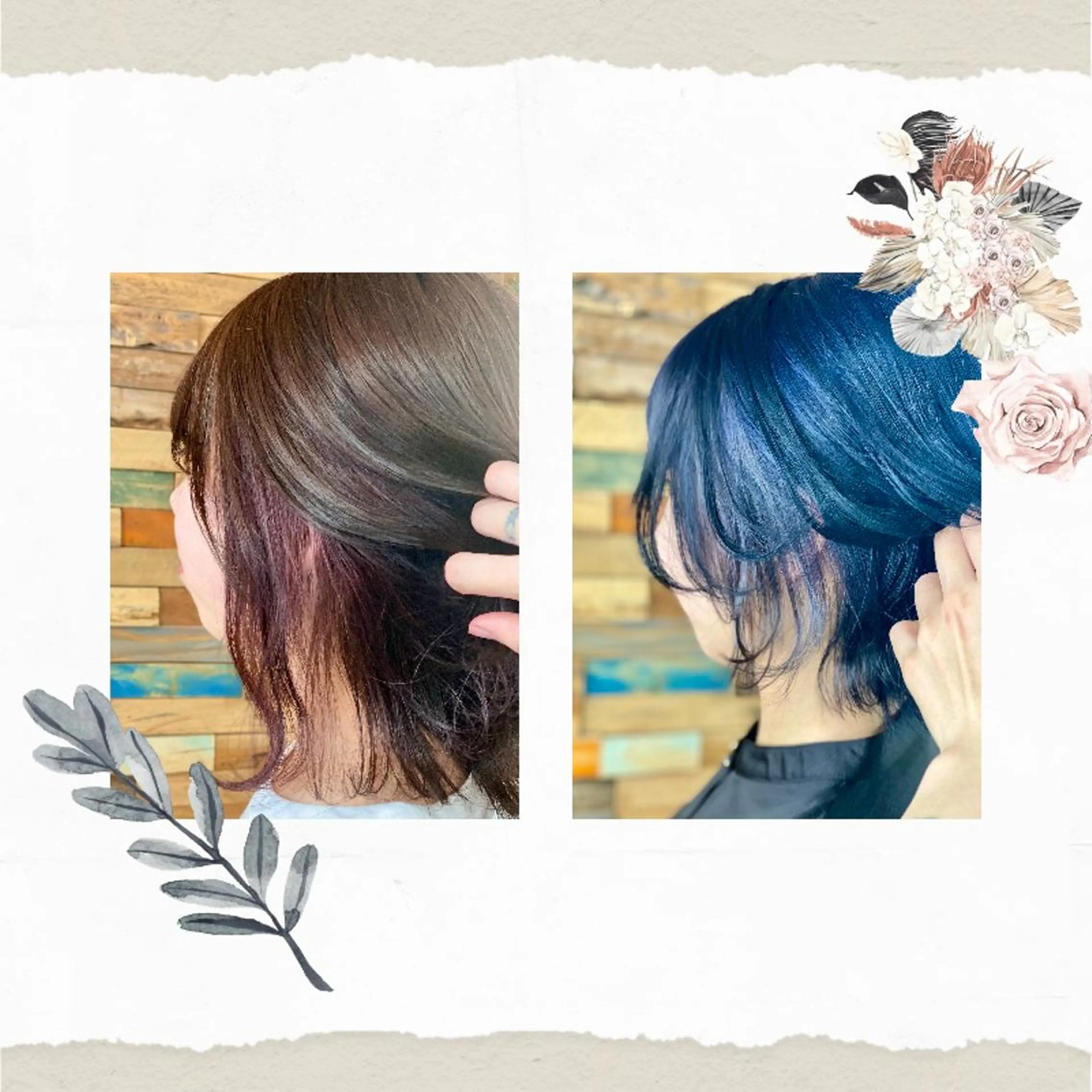 ミディアム カラー ヘアアレンジ ブリーチ インナーカラー ☘️ motion ALOE ☘️のヘアスタイル