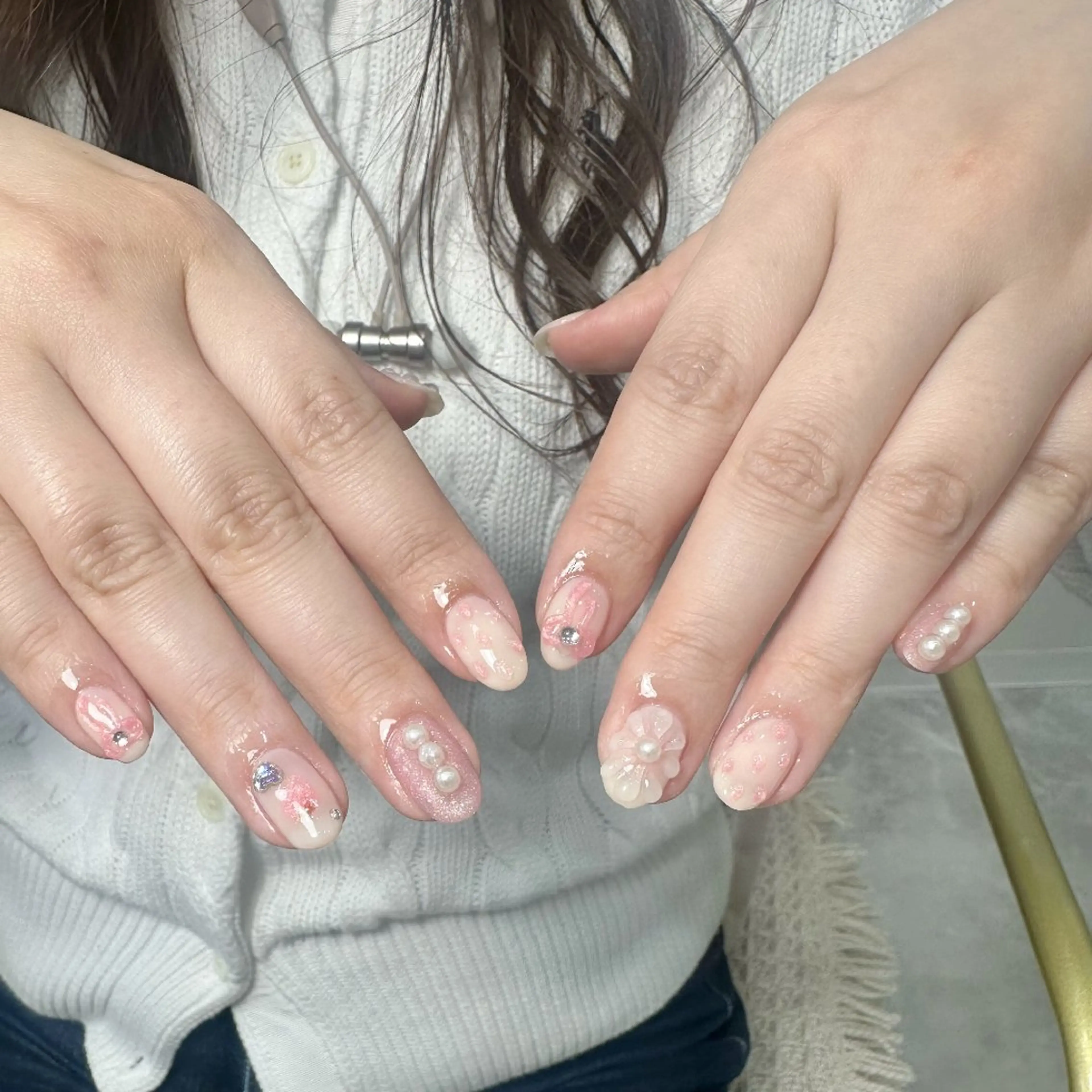 ネイル クリアネイル フラッシュネイル フットネイル フレンチネイル ジェルネイル ハンドネイル UM Nail Salonのネイルデザイン