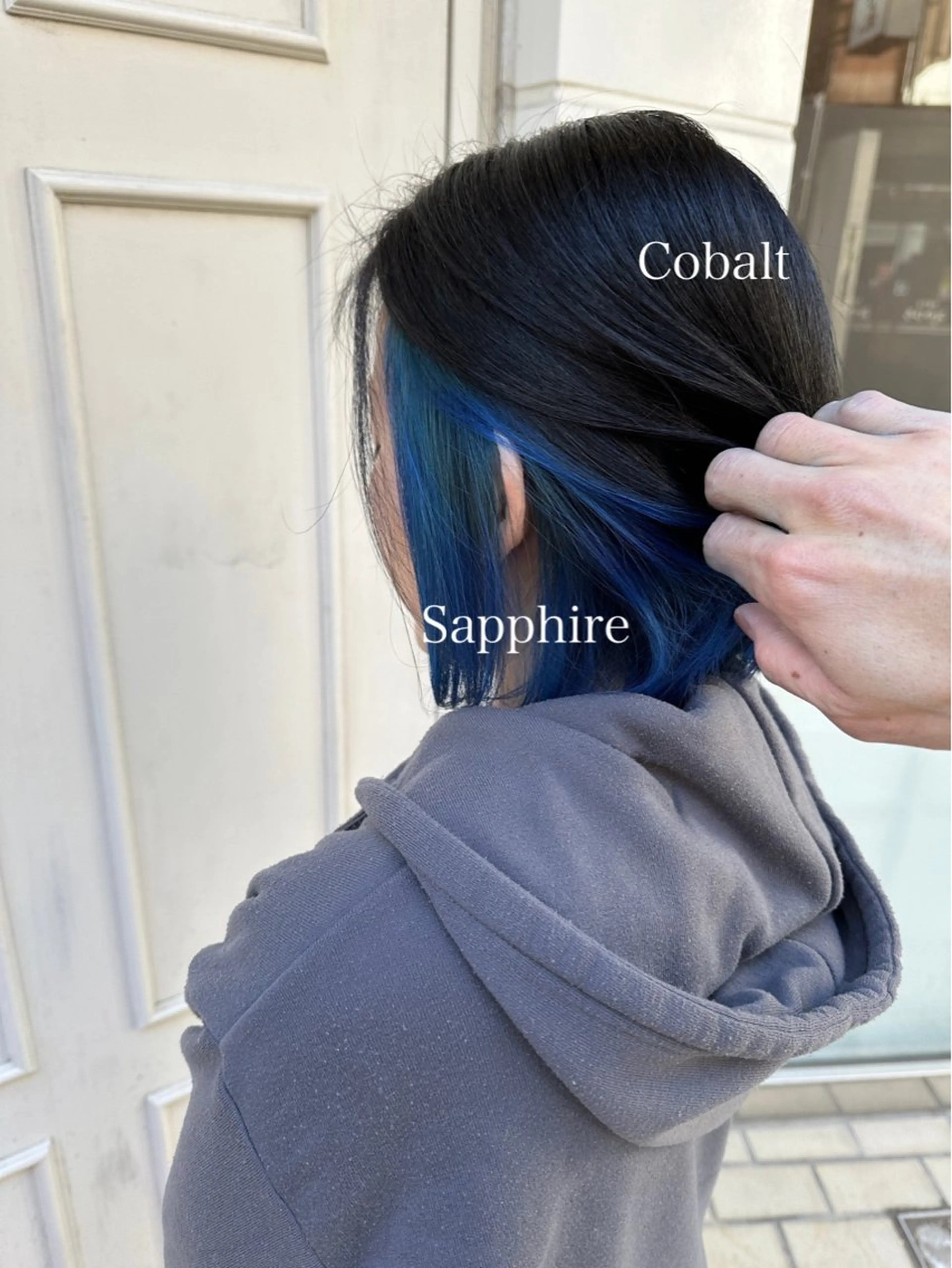 ショート カラー ブリーチ ブルーカラー ダブルカラー グラデーションカラー ハイライトカラー 🫟Blanco🫟 Color&Careのヘアスタイル