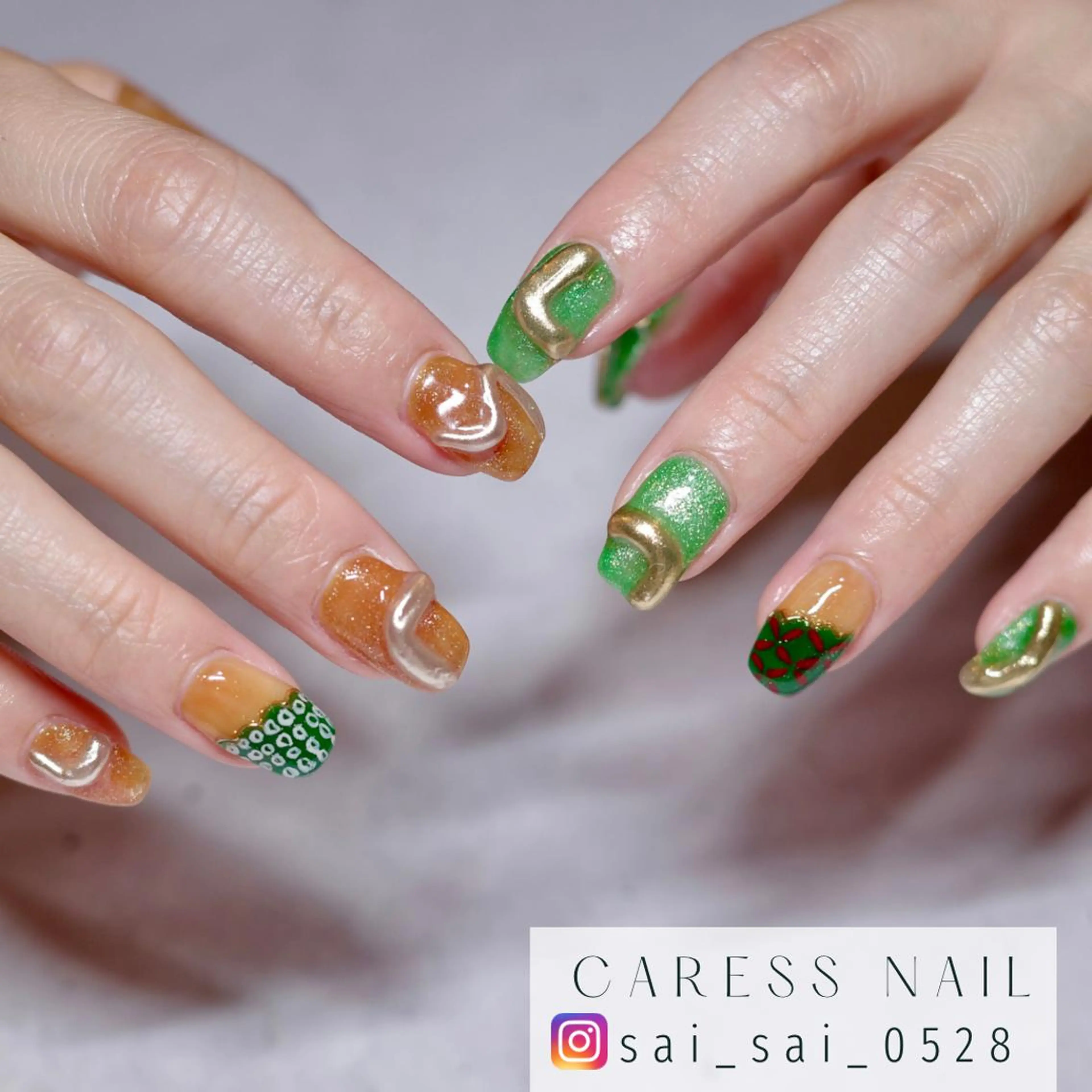 ネイル caress  nail カレスネイル　代々木上原所属・カレスネイル さいのネイルデザイン