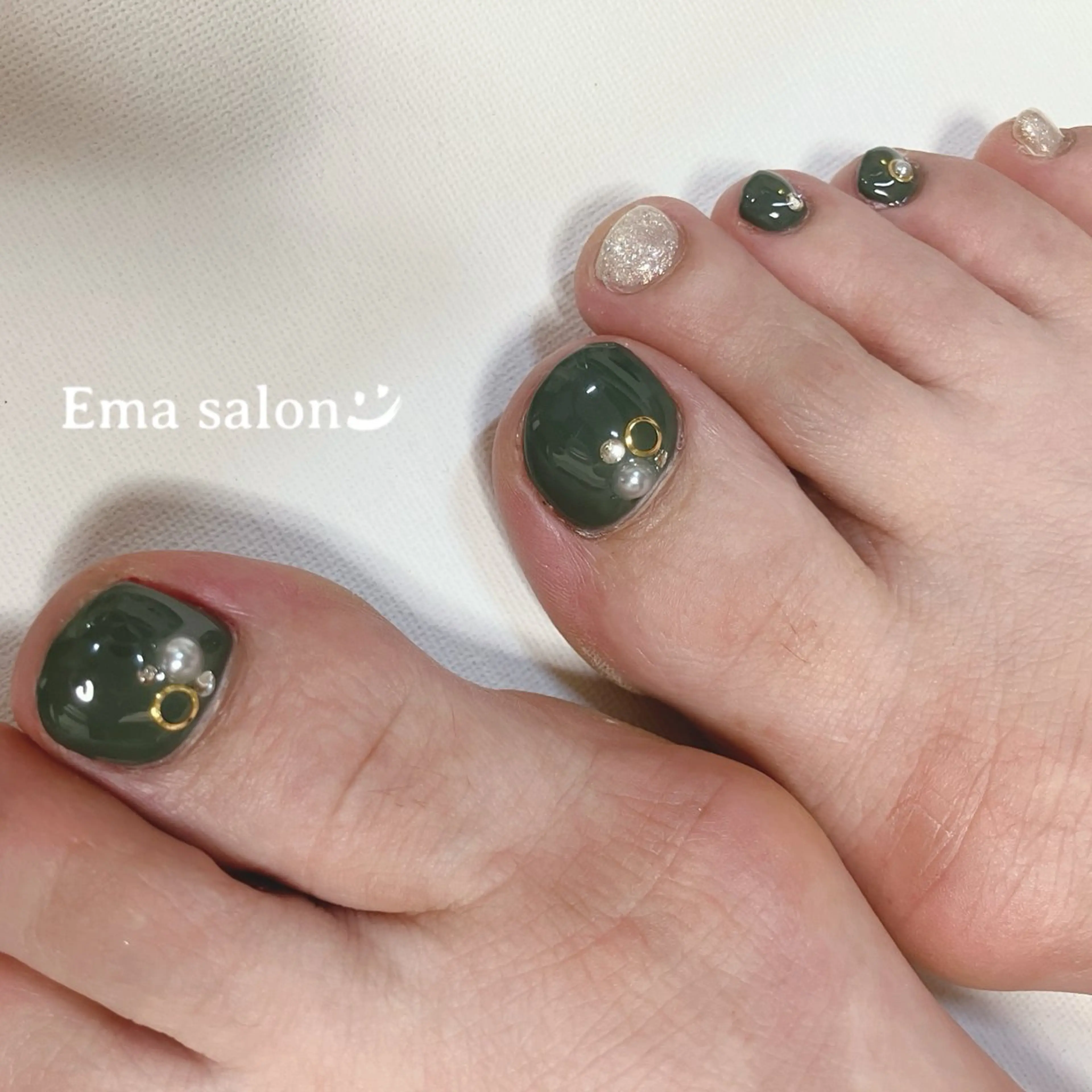 ネイル フットネイル フットネイル Ema salon satomiのネイルデザイン