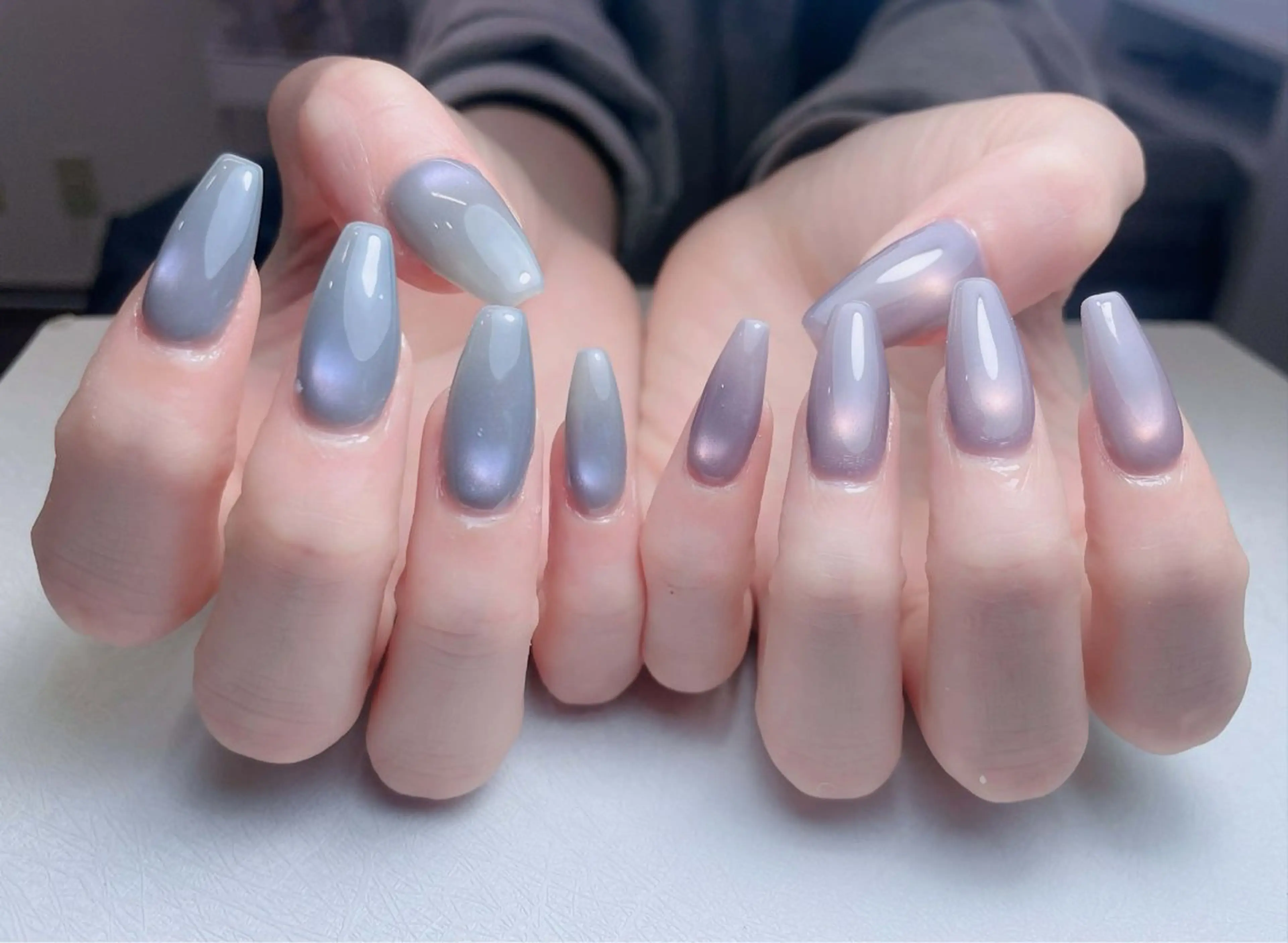 ネイル クリアネイル ジェルネイル ハート マグネットネイル ニュアンスネイル ハンドネイル 中野駅から2分 MEO NAILのネイルデザイン