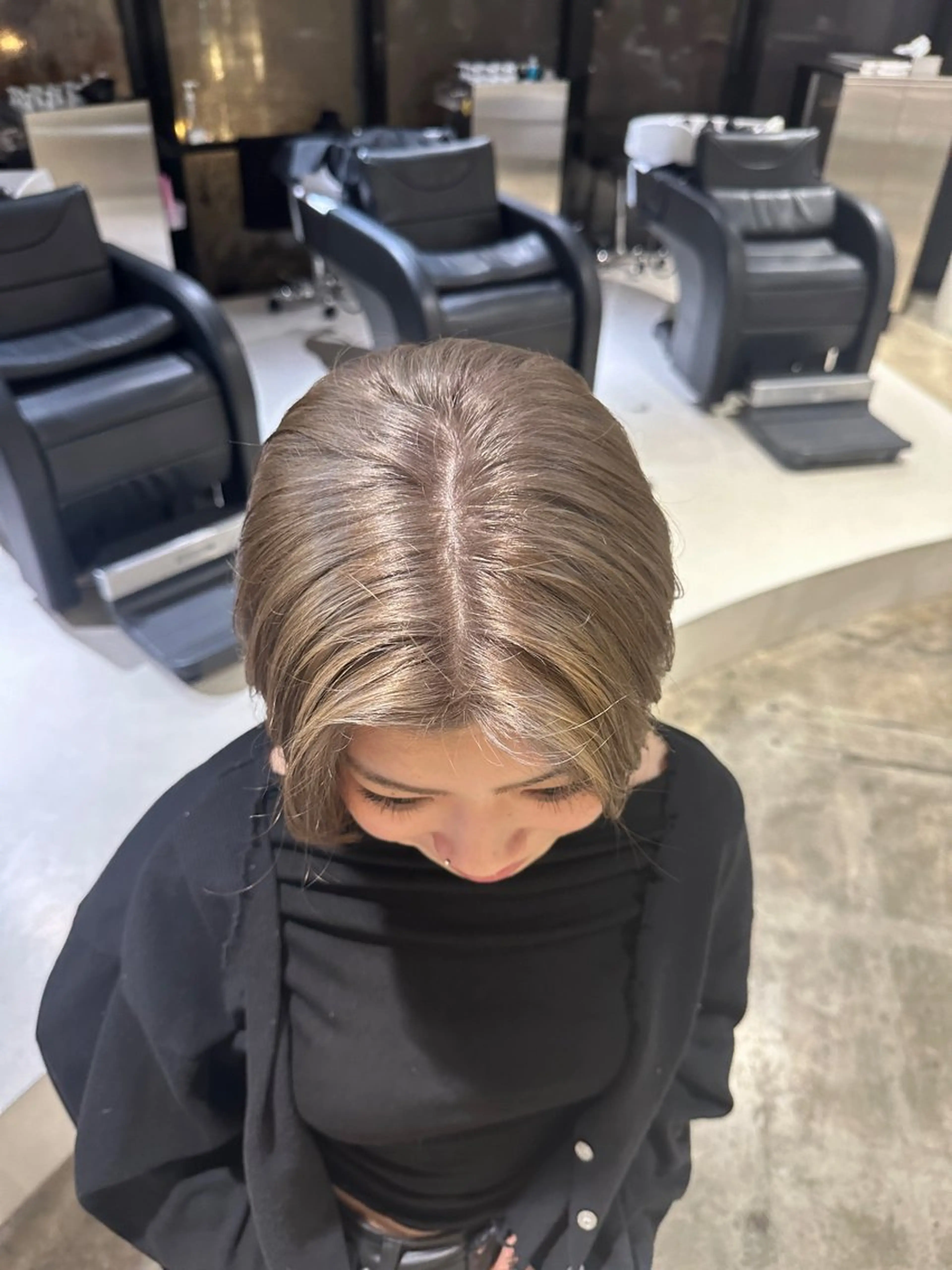 カラー 透明感カラー/顔周り レイヤー/髪質改善のヘアスタイル