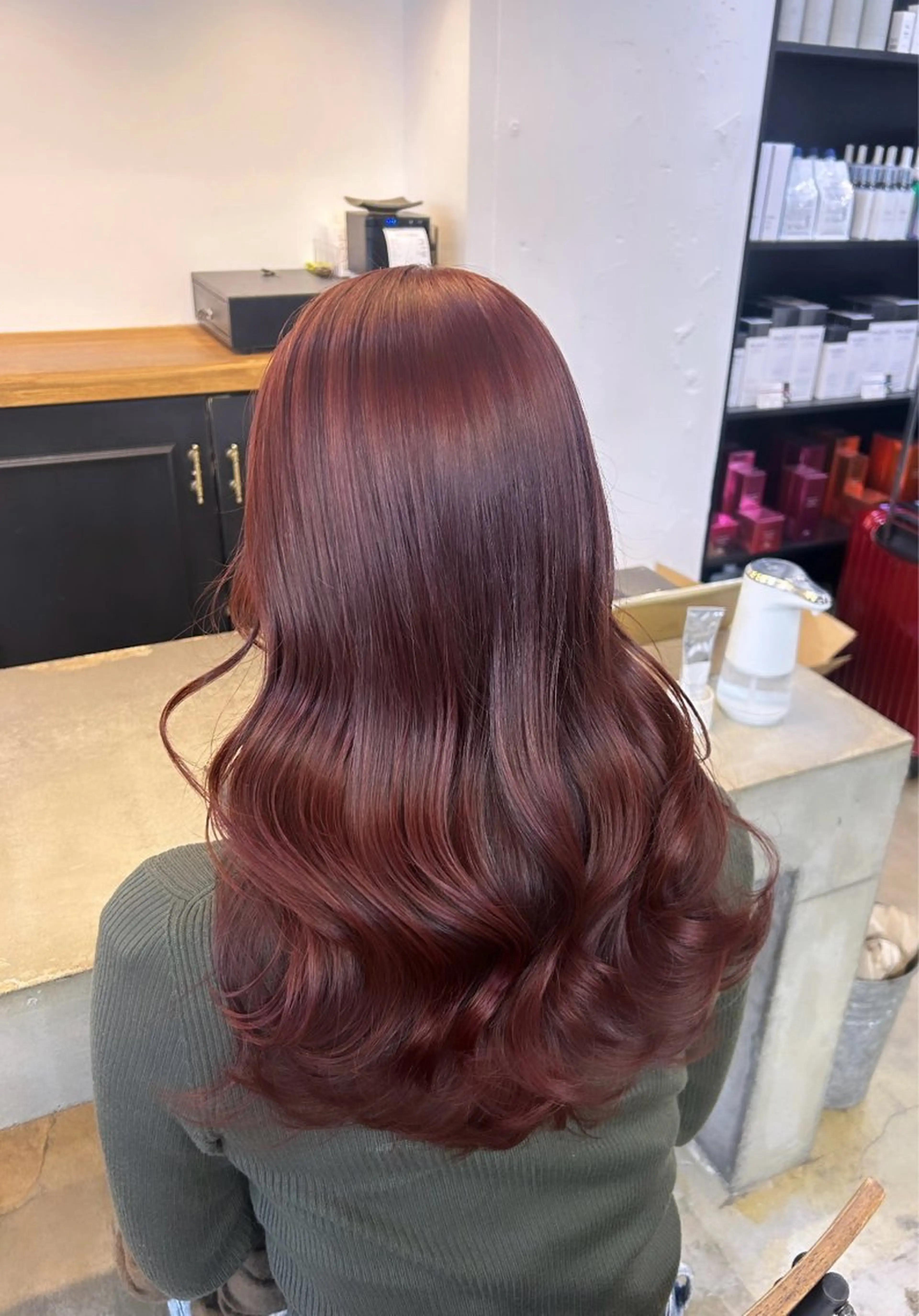 ロング カラー カット ヘアカラー トリートメント 🌷ラベンダーピンク 顔まわり🌷ねいろのヘアスタイル